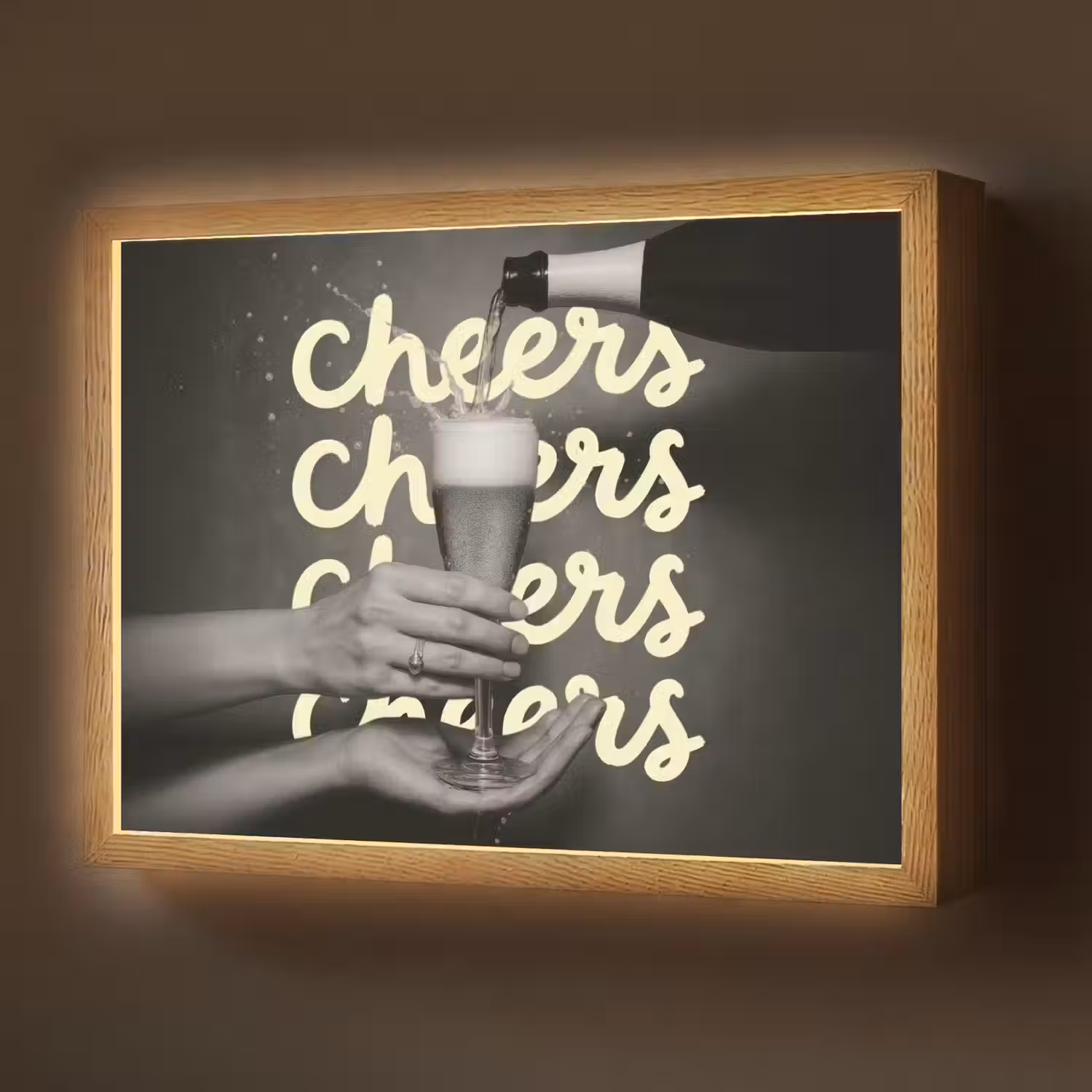 Cheers - Wijn - Zwart - Wit Light Box met batterij (Wandlamp) middel -z3d_website