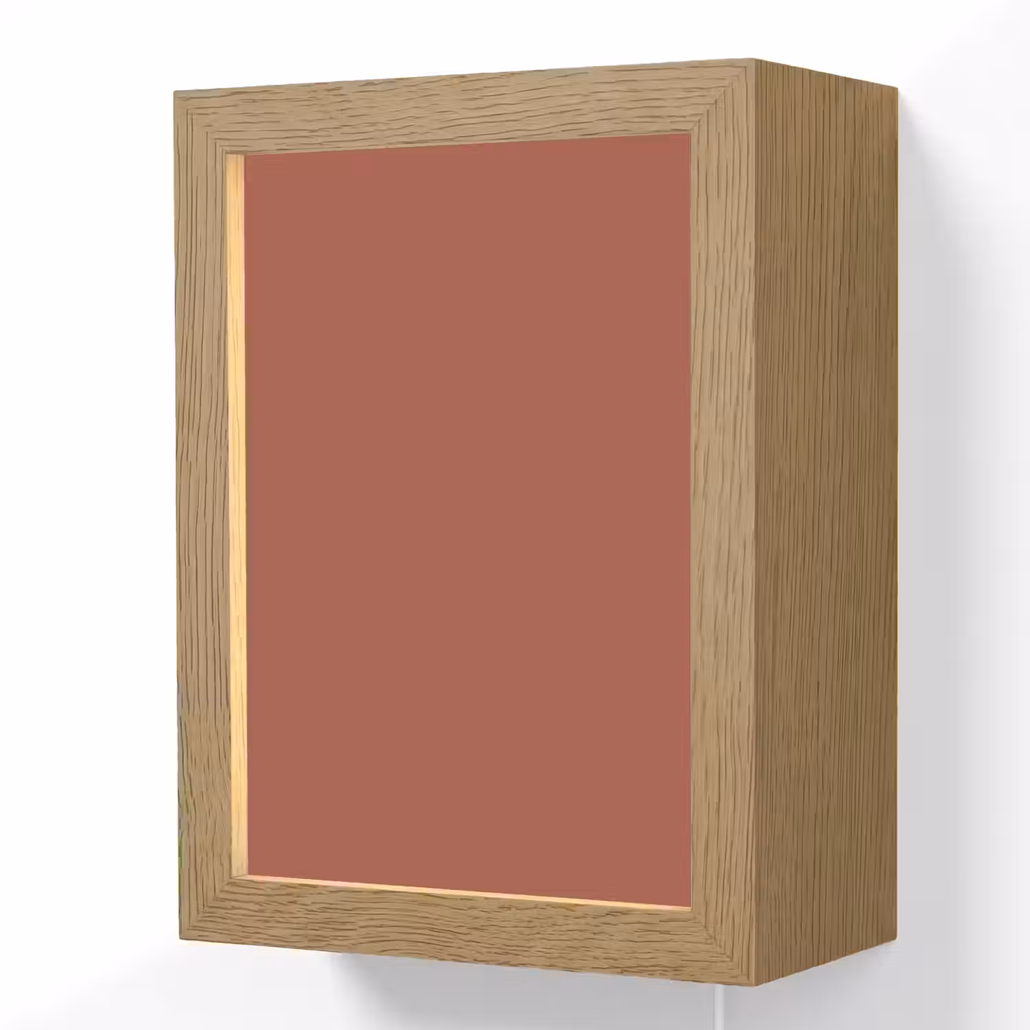 Rustic - Terracotta - Oranje Light Box met kabel (Wandlamp) klein 929 -3d