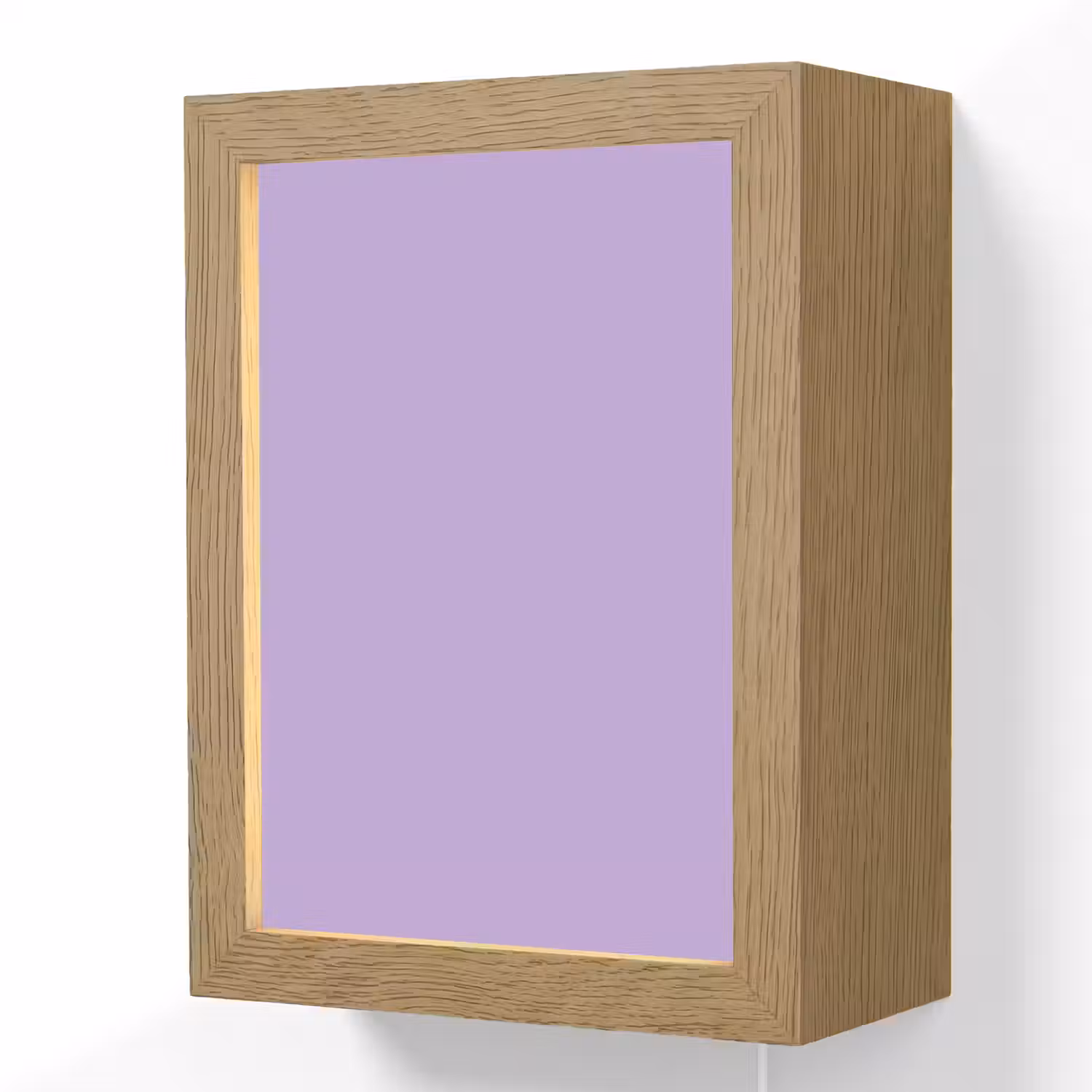Soft - Lavender - Paars Light Box met kabel (Wandlamp) klein 929 -3d