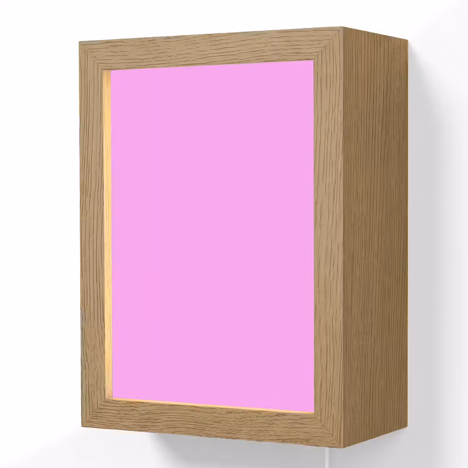 Soft - Lavender - Roze Light Box met kabel (Wandlamp) klein 929 -3d