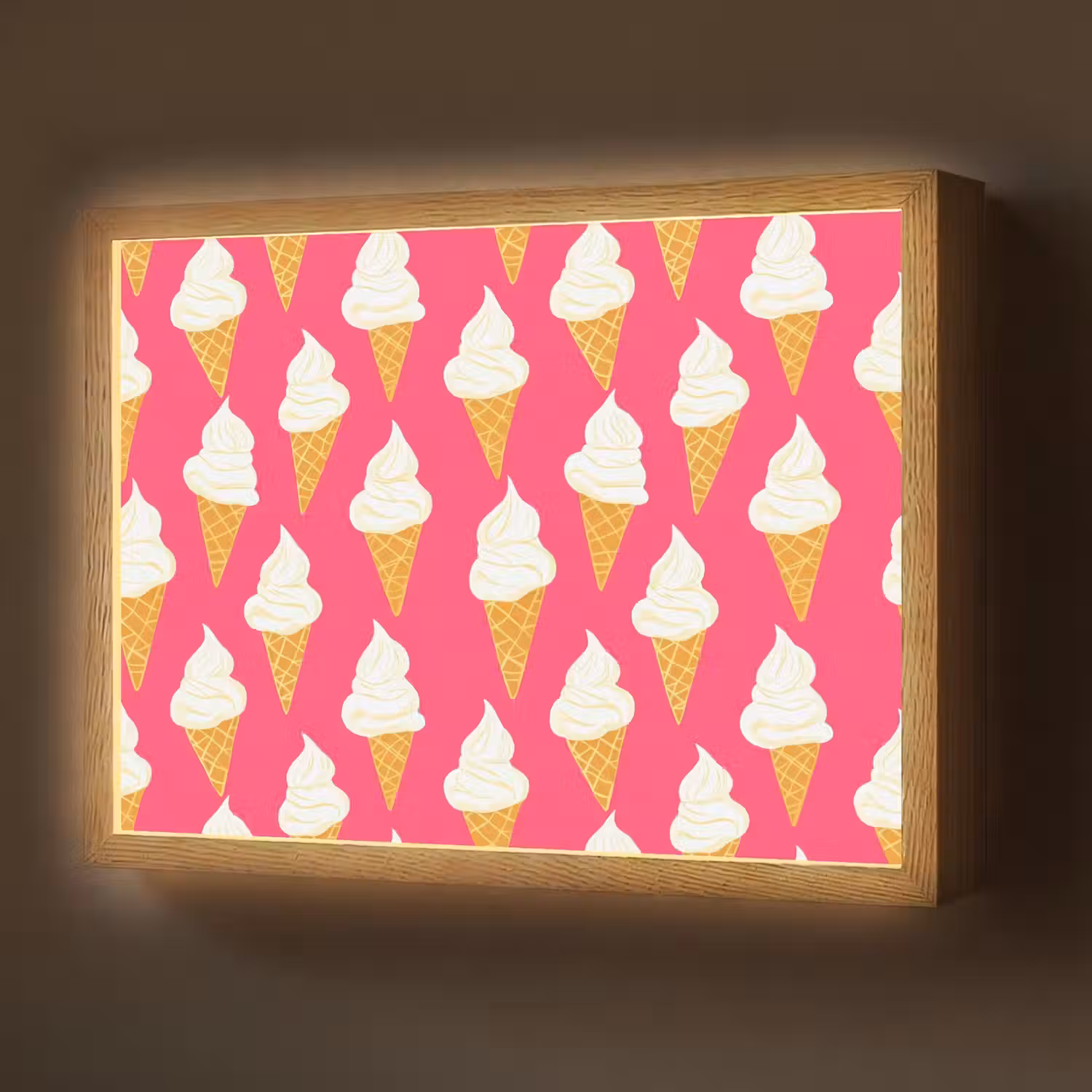 Softijs - Horentje - Roze Light Box met batterij (Wandlamp) middel 907 -z3d_website