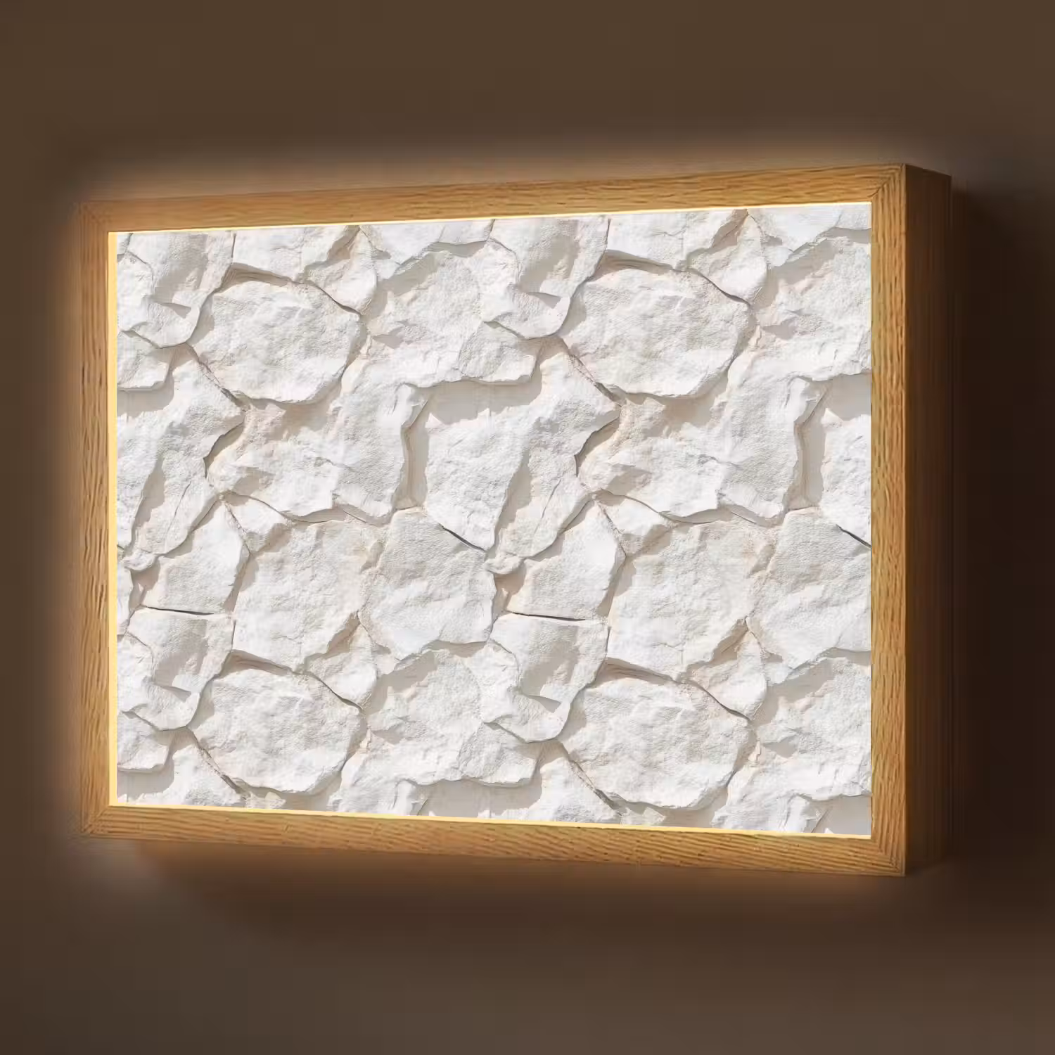 Structuur - Rots - Wit Light Box met batterij (Wandlamp) middel 907 -z3d_website