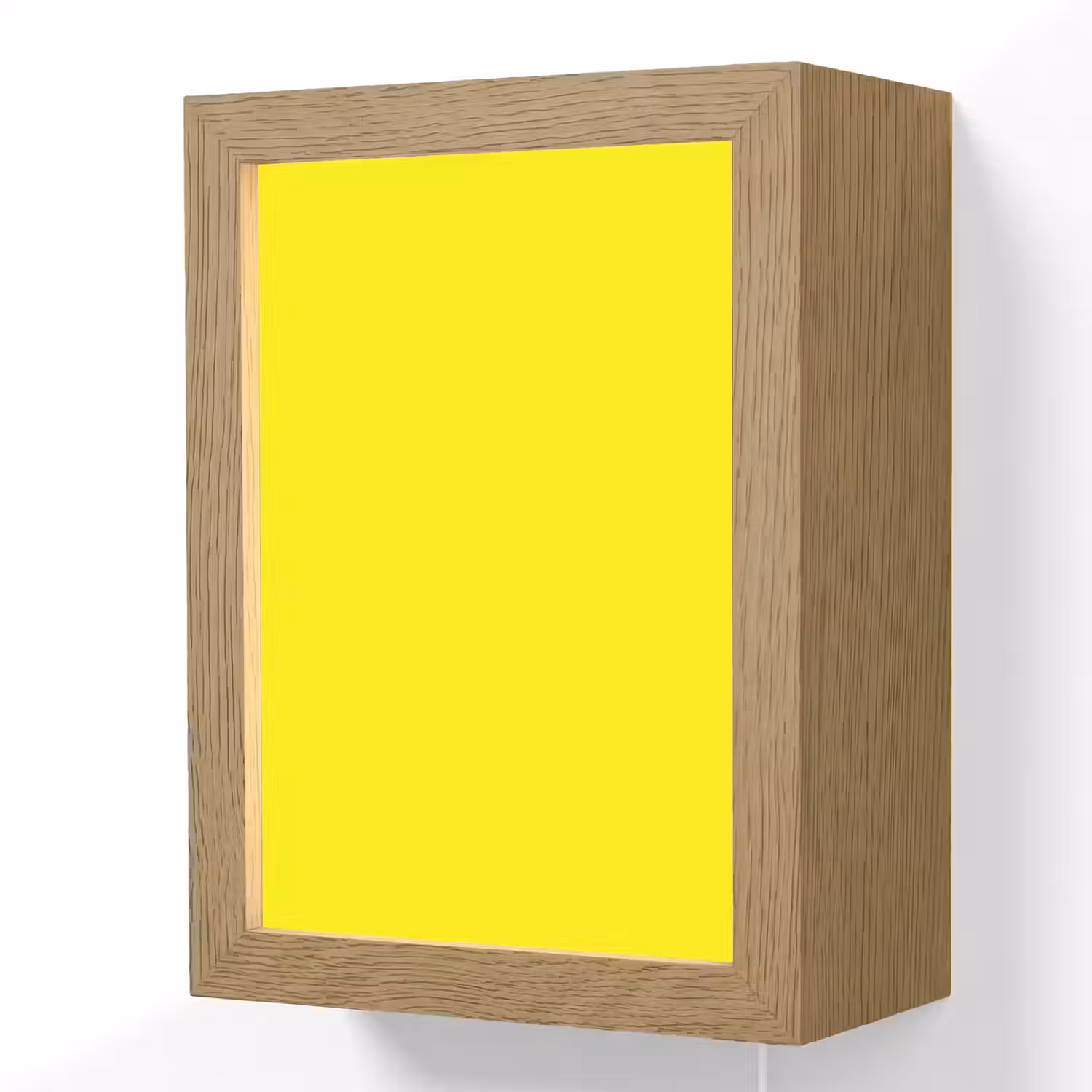 Sunshine - Glow - Geel Light Box met kabel (Wandlamp) klein 929 -3d