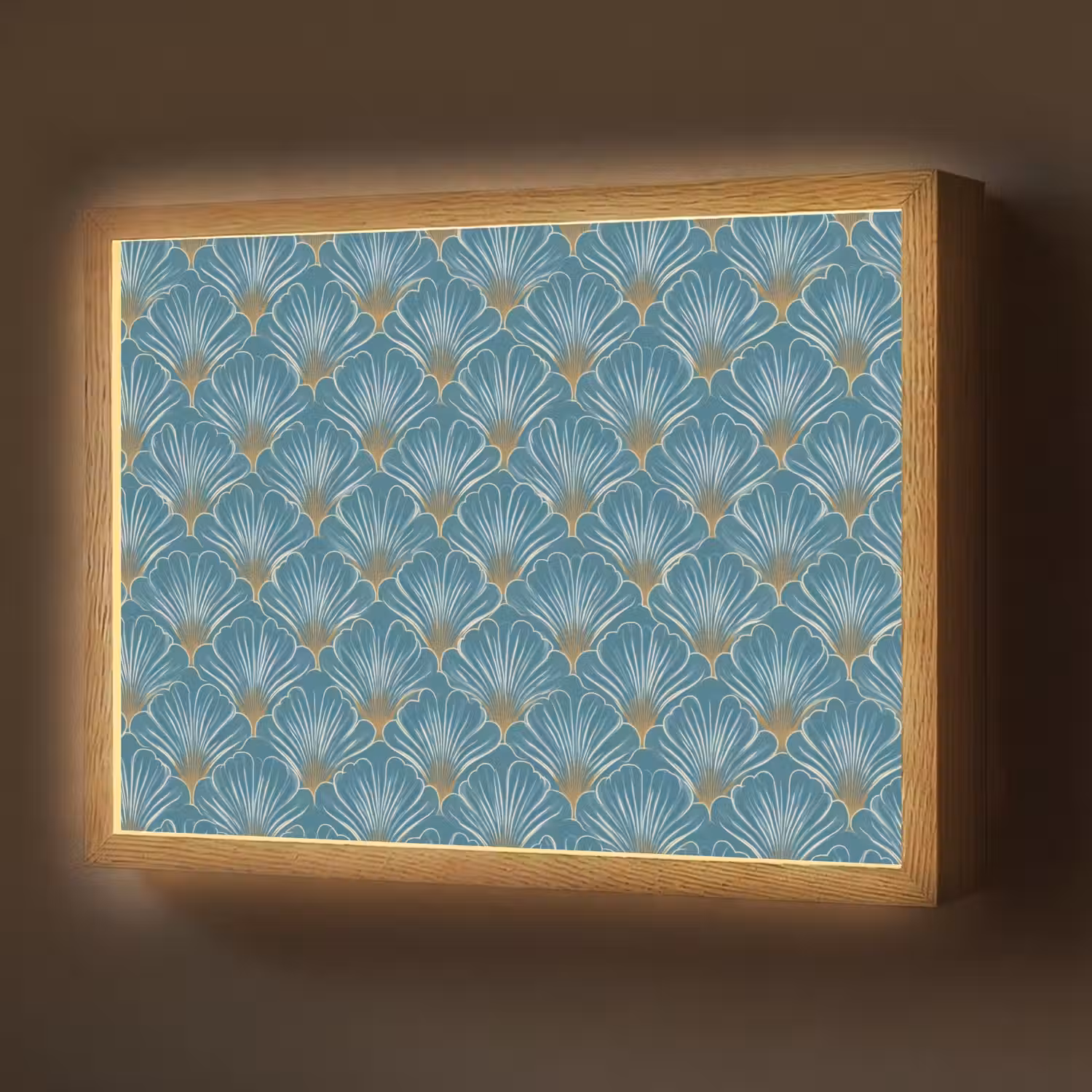 Symmetrisch - Patroon - Blauw Light Box met batterij (Wandlamp) middel 907 -z3d_website