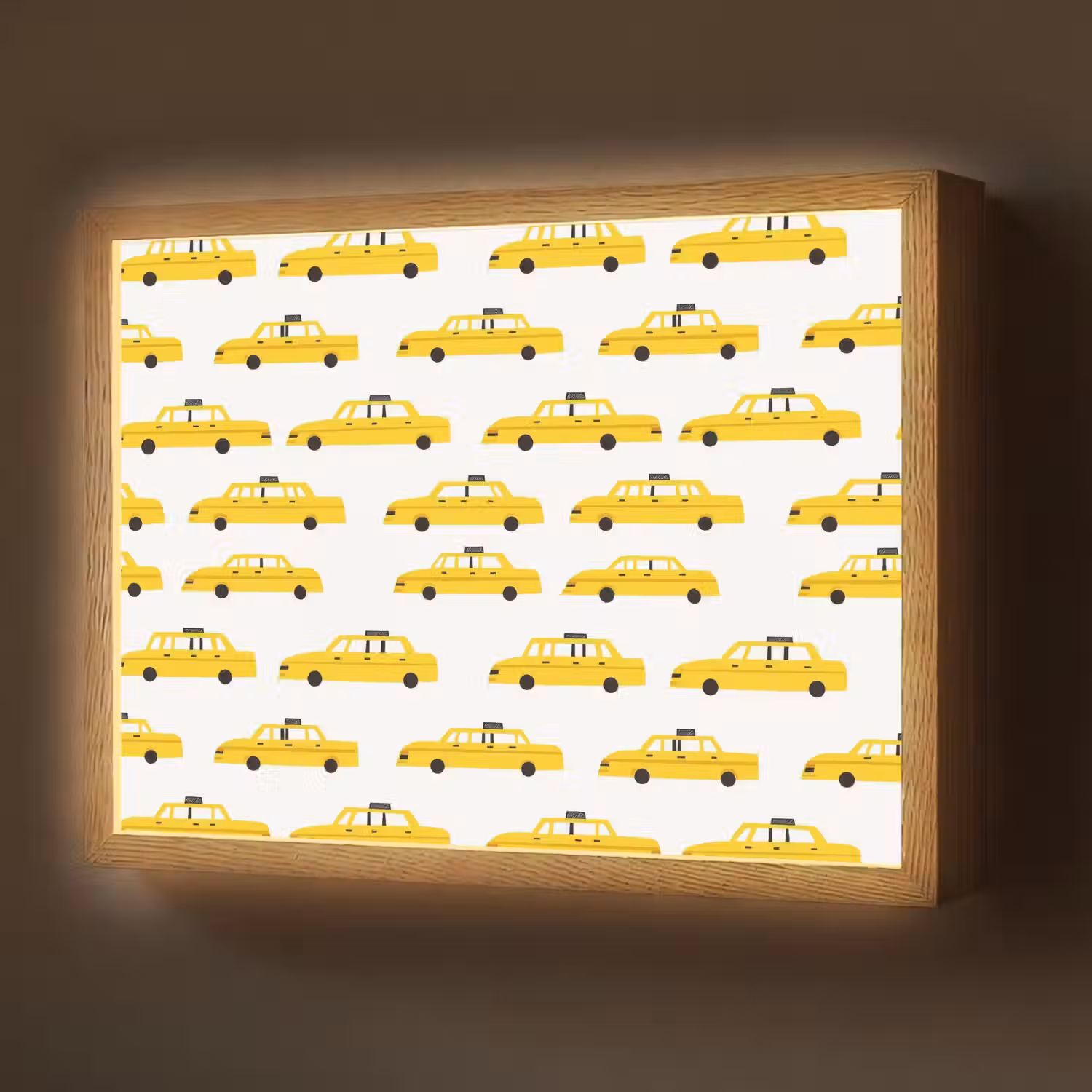 Taxi - Iconisch - Geel Light Box met batterij (Wandlamp) middel 907 -z3d_website