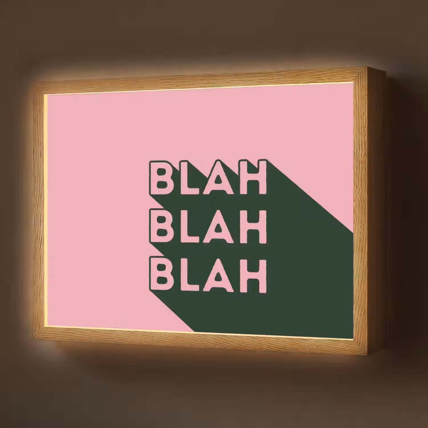 Tekst - Grafisch - Groen - Schaduw Light Box met batterij (Wandlamp) middel -z3d_website