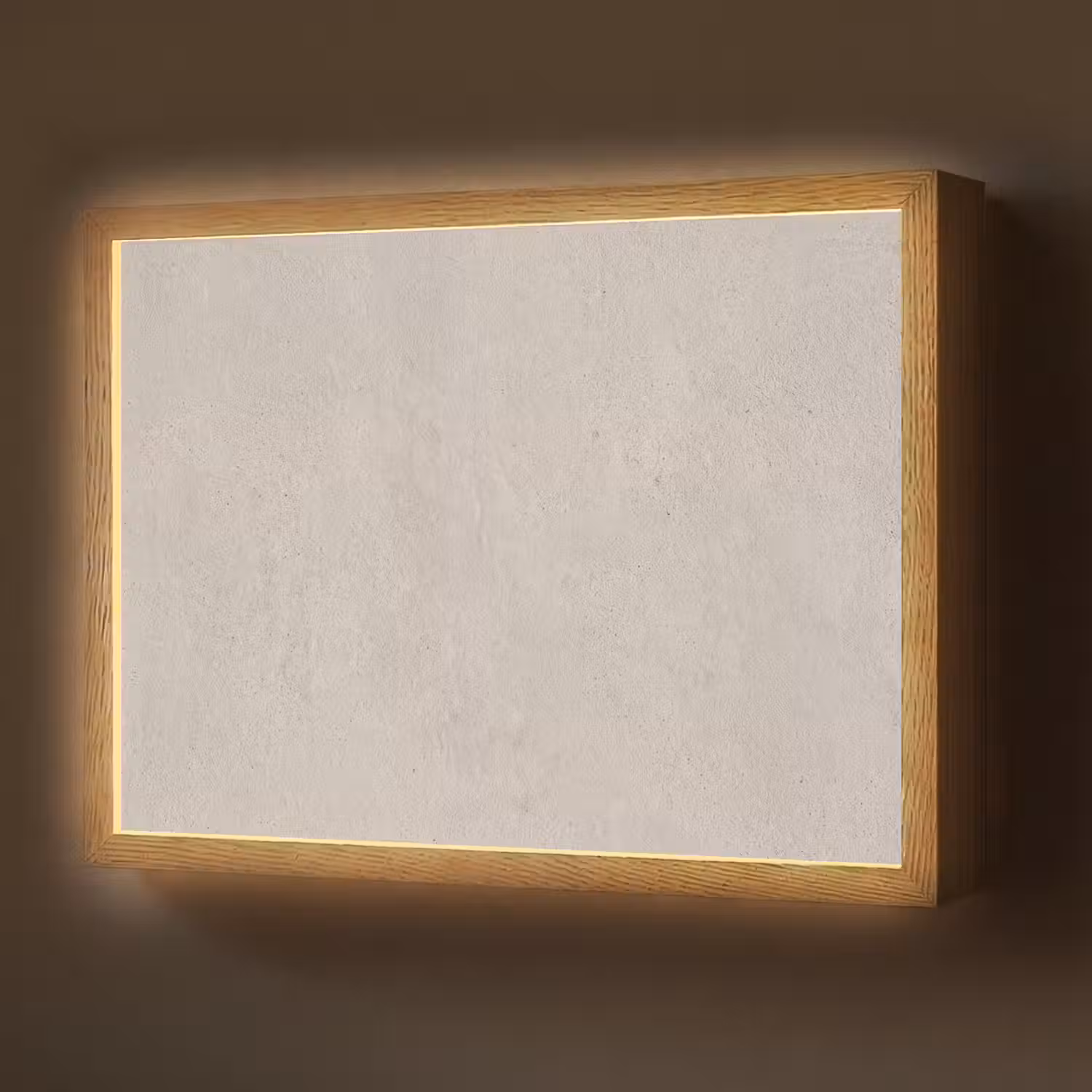 Textuur - Effen - Abstract - Beige Light Box met batterij (Wandlamp) middel -z3d_website