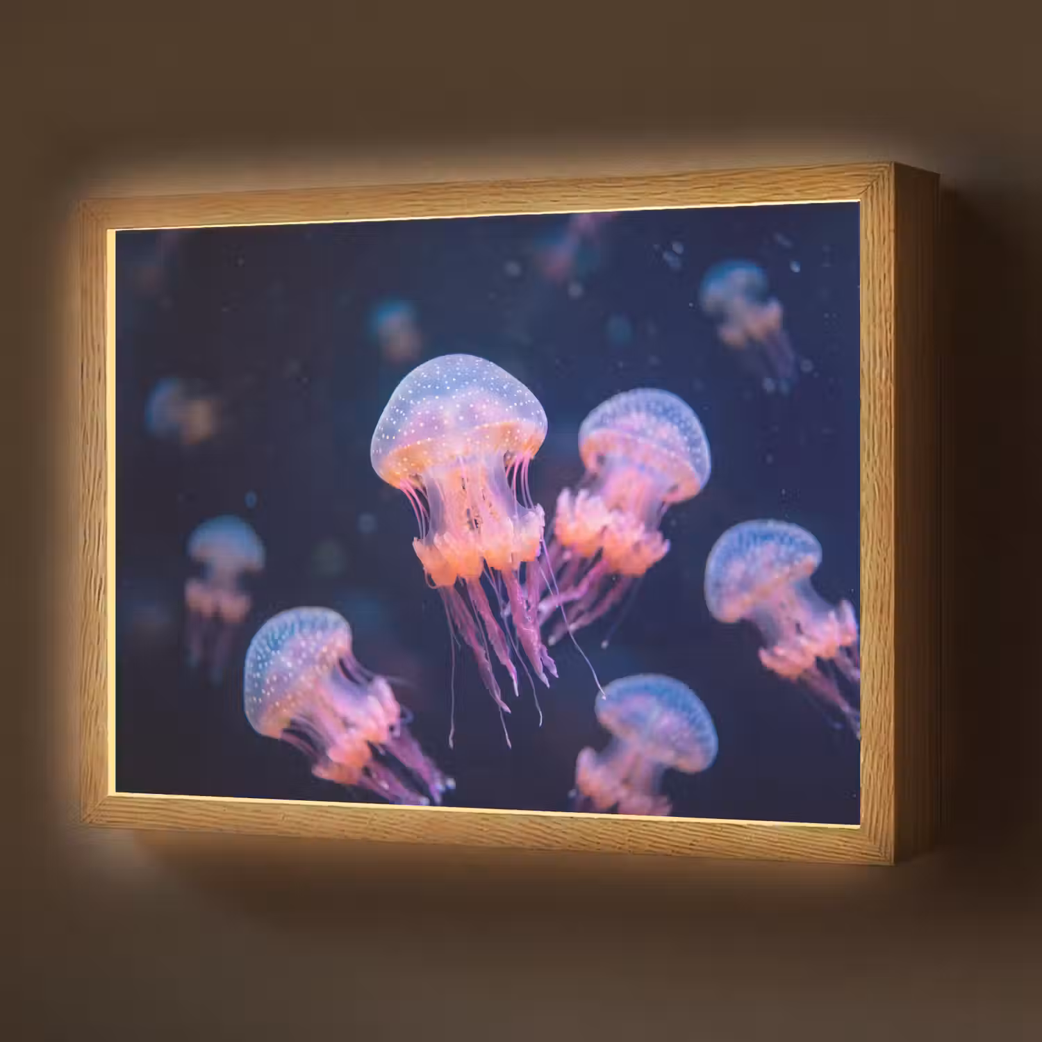 Dier - Onderwater - Natuur - Roze - Mysterieus Light Box met batterij (Wandlamp) middel -z3d_website