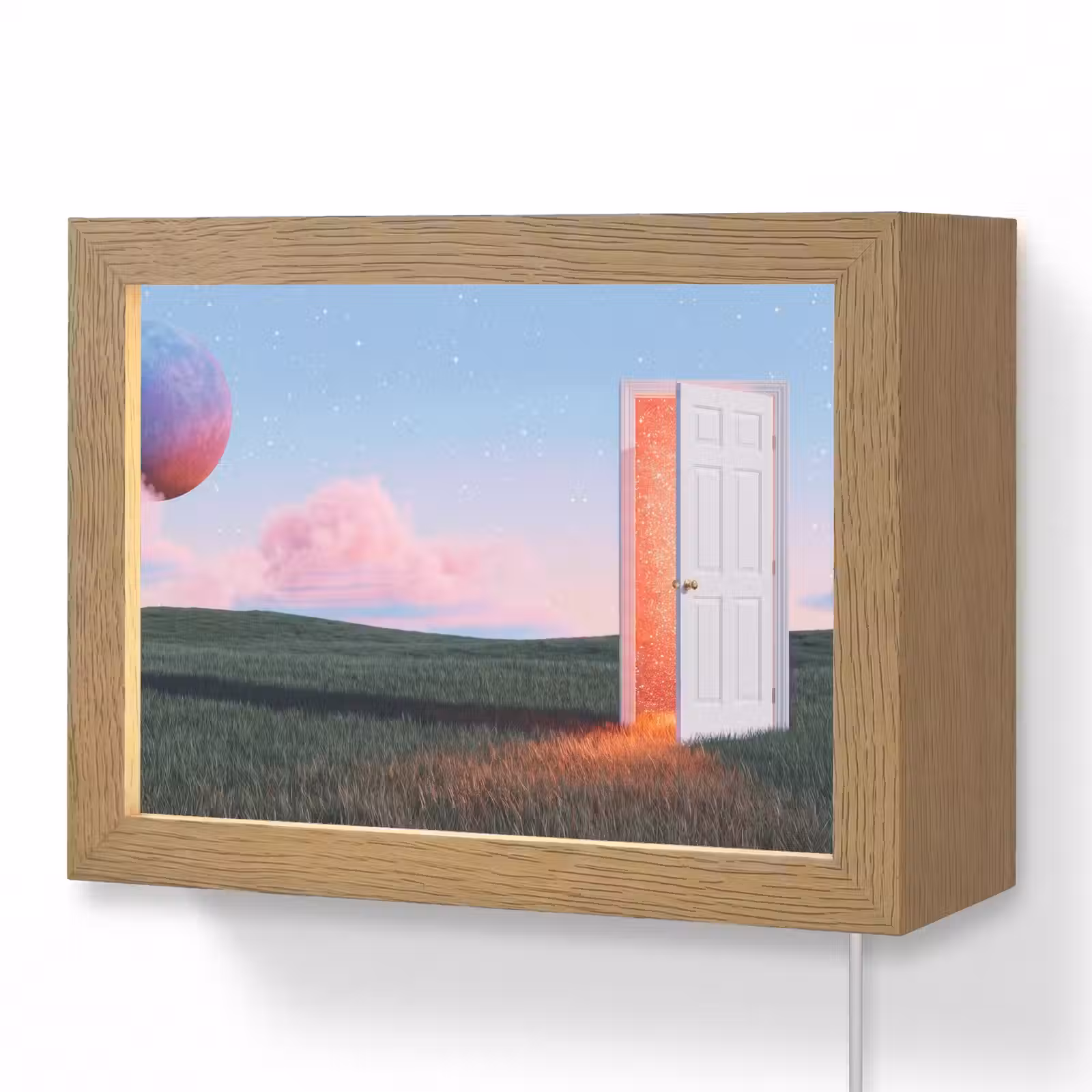 Lightbox - Wandleuchte - Tür – Fantasie – Raum - Deur - Fantasie - Ruimte Light Box met kabel (Wandlamp) klein