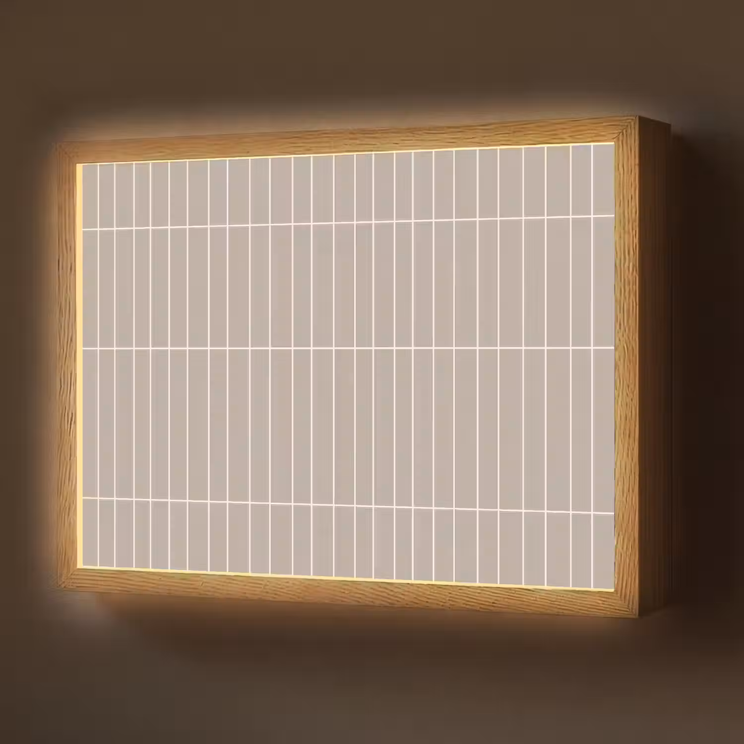 Verticaal - Wandtegel - Licht Beige Light Box met batterij (Wandlamp) middel 907 -z3d_website