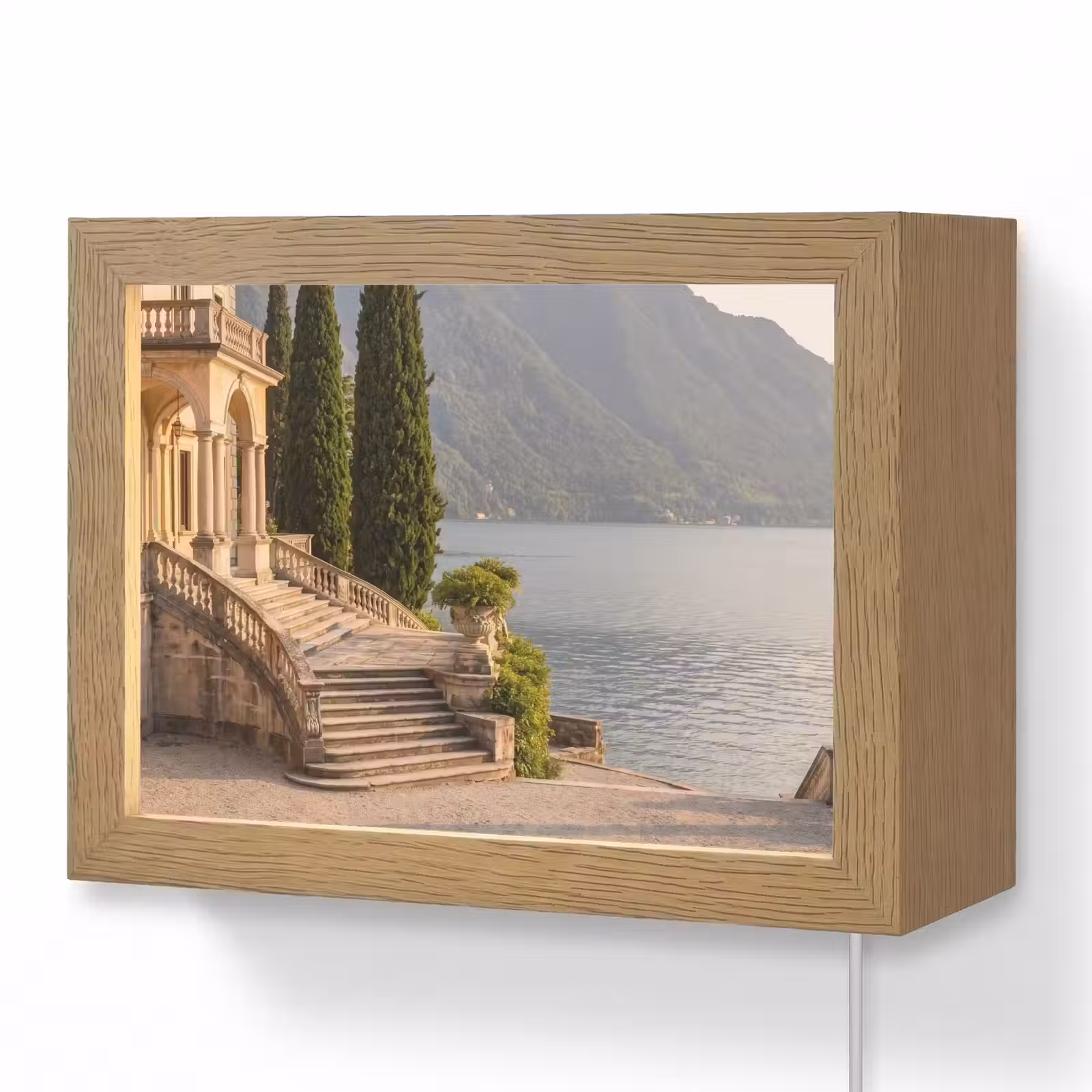 Lightbox - Wandleuchte - Villa – Wasser – Treppen - Villa - water -trappen Light Box met kabel (Wandlamp) klein