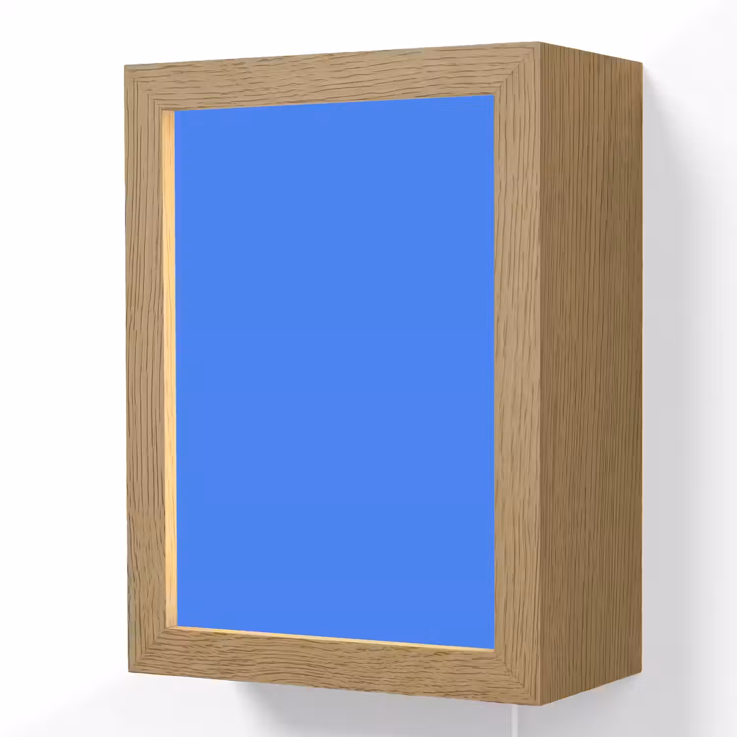 Vivid - Cobalt - Blauw Light Box met kabel (Wandlamp) klein 929 -3d