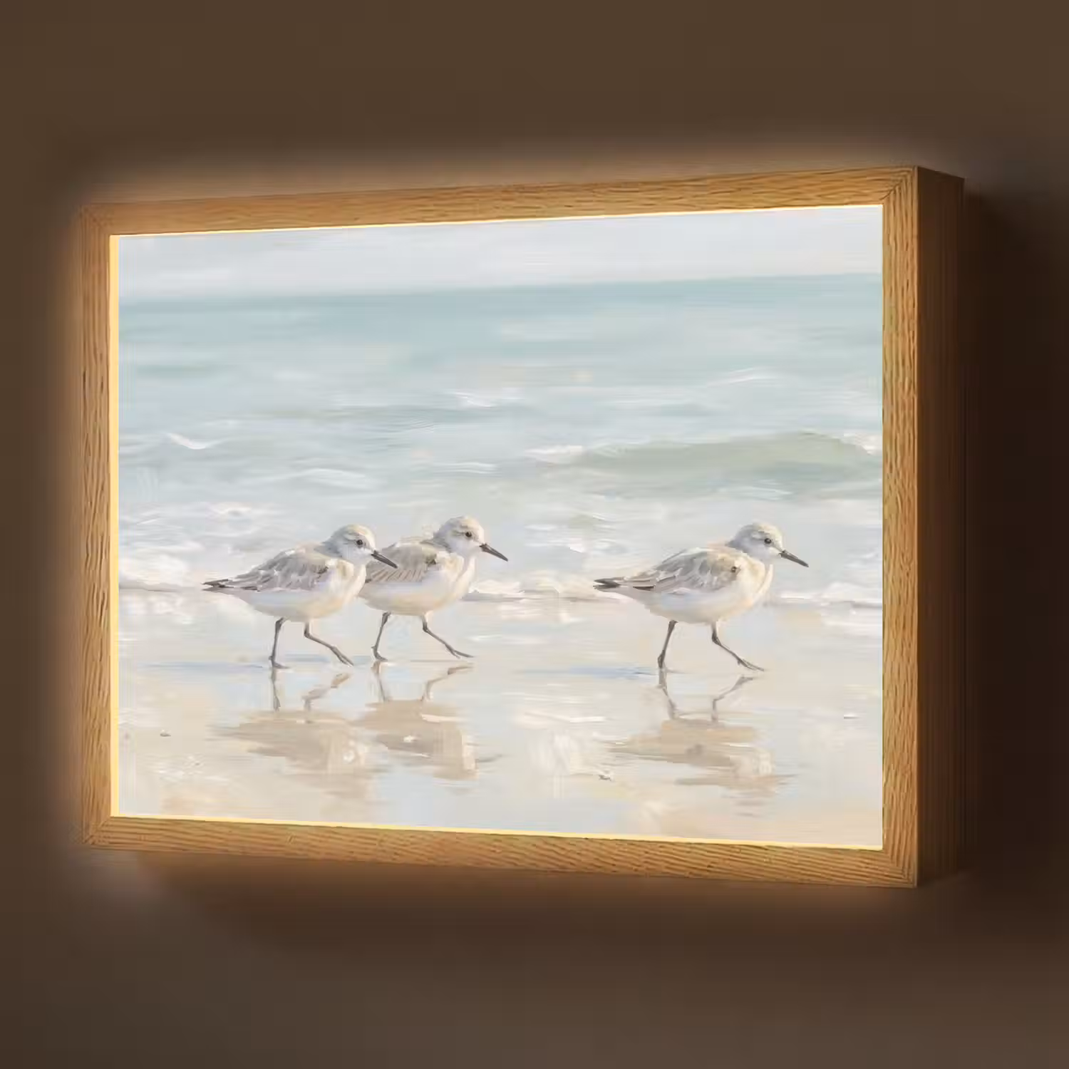 Vogels - Strand - Zee Light Box met batterij (Wandlamp) middel -z3d_website