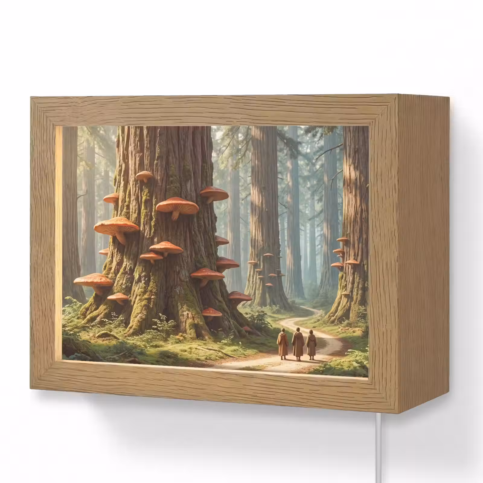 Lightbox - Wandleuchte - Wald – Bäume – Natur - Bos - Bomen - Natuur Light Box met kabel (Wandlamp) klein