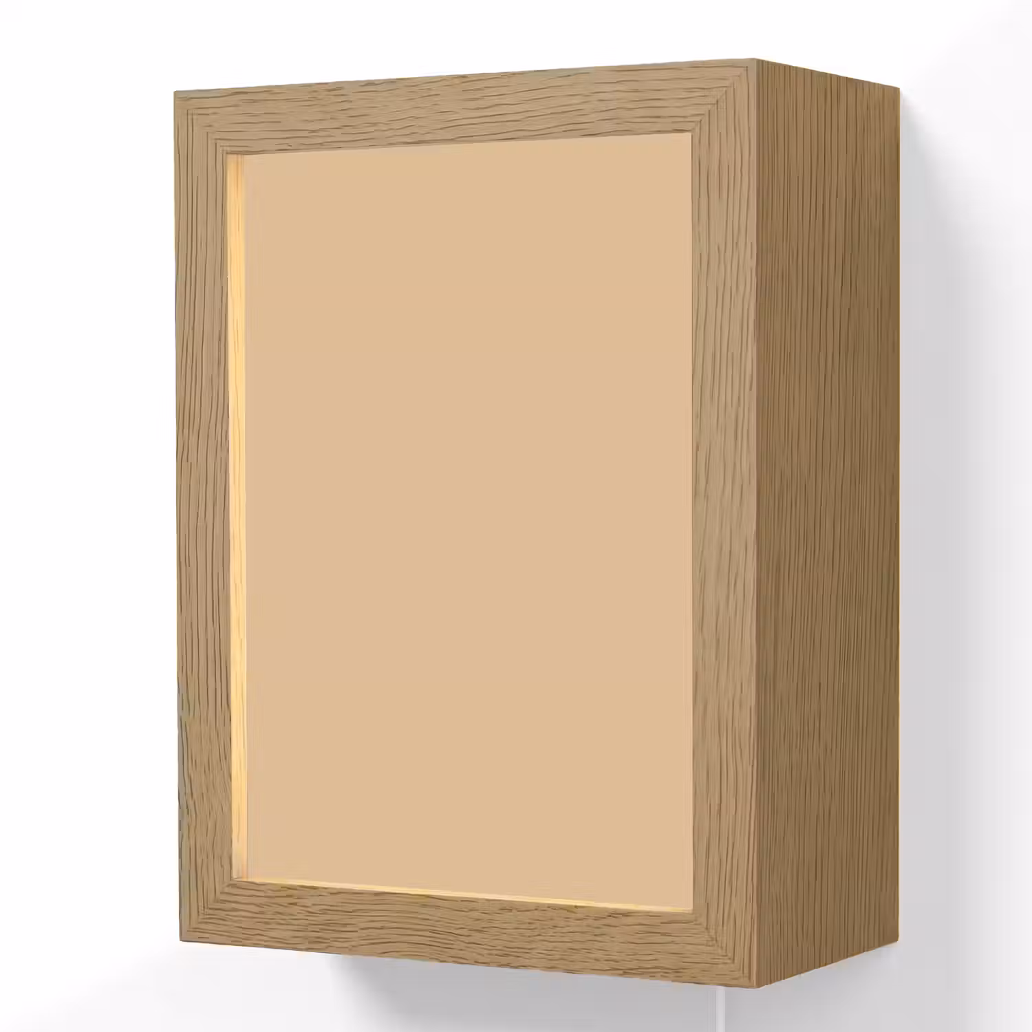 Warm - Sand - Nude Light Box met kabel (Wandlamp) klein 929 -3d