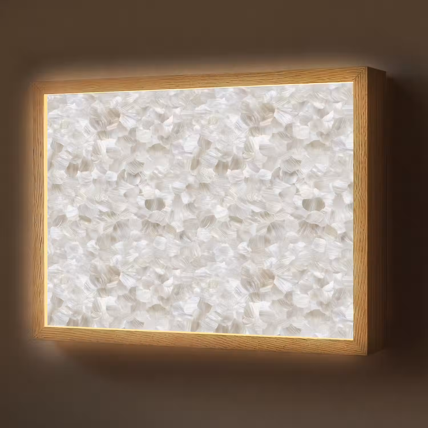 Wit - Penseelstreken - Reliëfeffect Light Box met batterij (Wandlamp) middel 907 -z3d_website