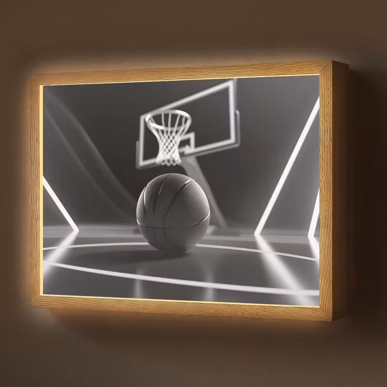 Basketbal - Basketbalveld - Lichtlijnen Light Box met batterij (Wandlamp) middel -z3d_website