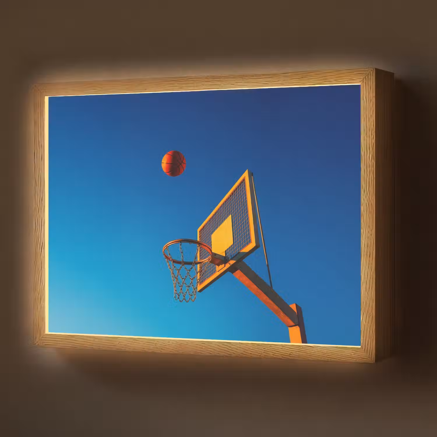 Basketbal - Lucht - Ring Light Box met batterij (Wandlamp) middel -z3d_website