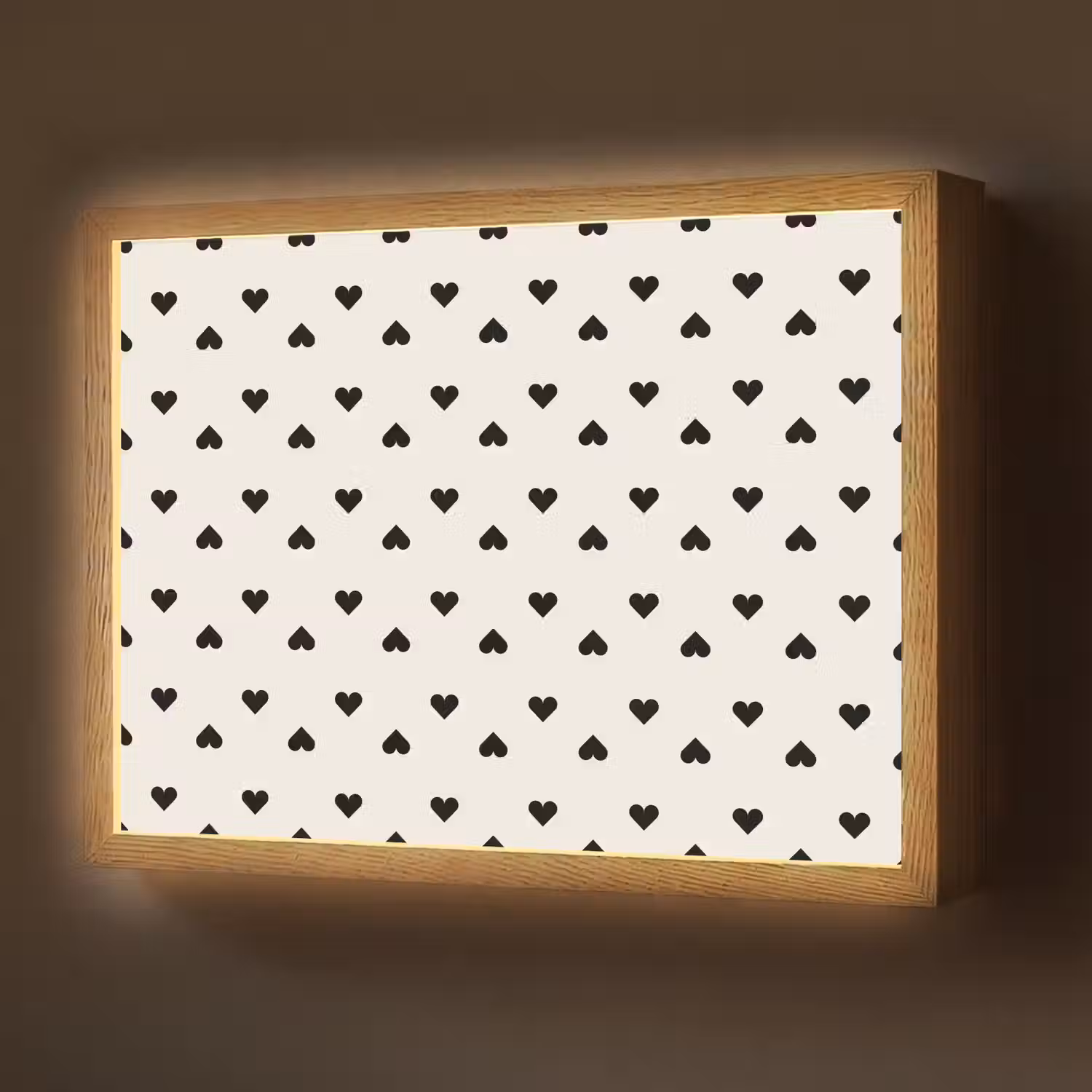 Vet - Liefde - Wit - Zwart Light Box met batterij (Wandlamp) middel 907 -z3d_website