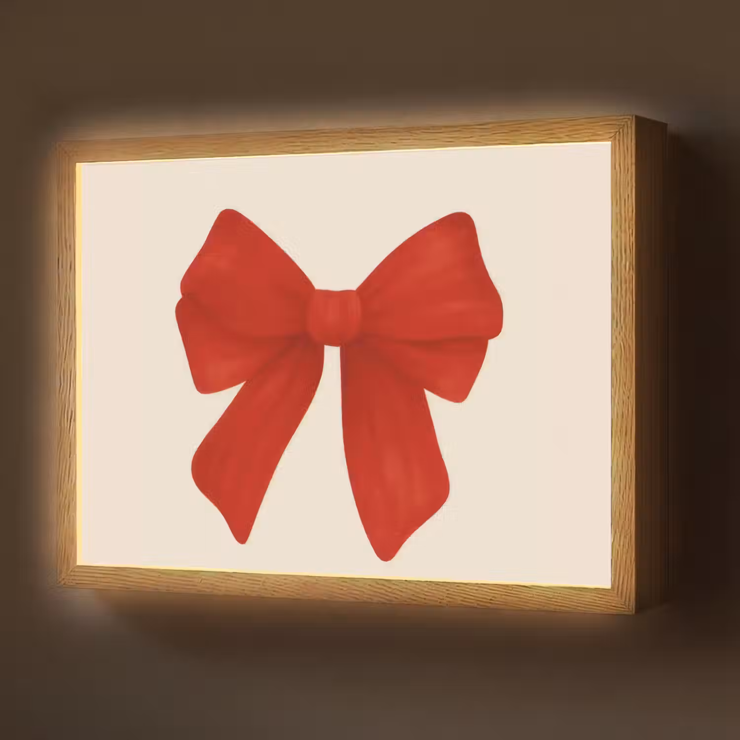 Strik - Symmetrisch - Rood - Lint Light Box met batterij (Wandlamp) middel -z3d_website
