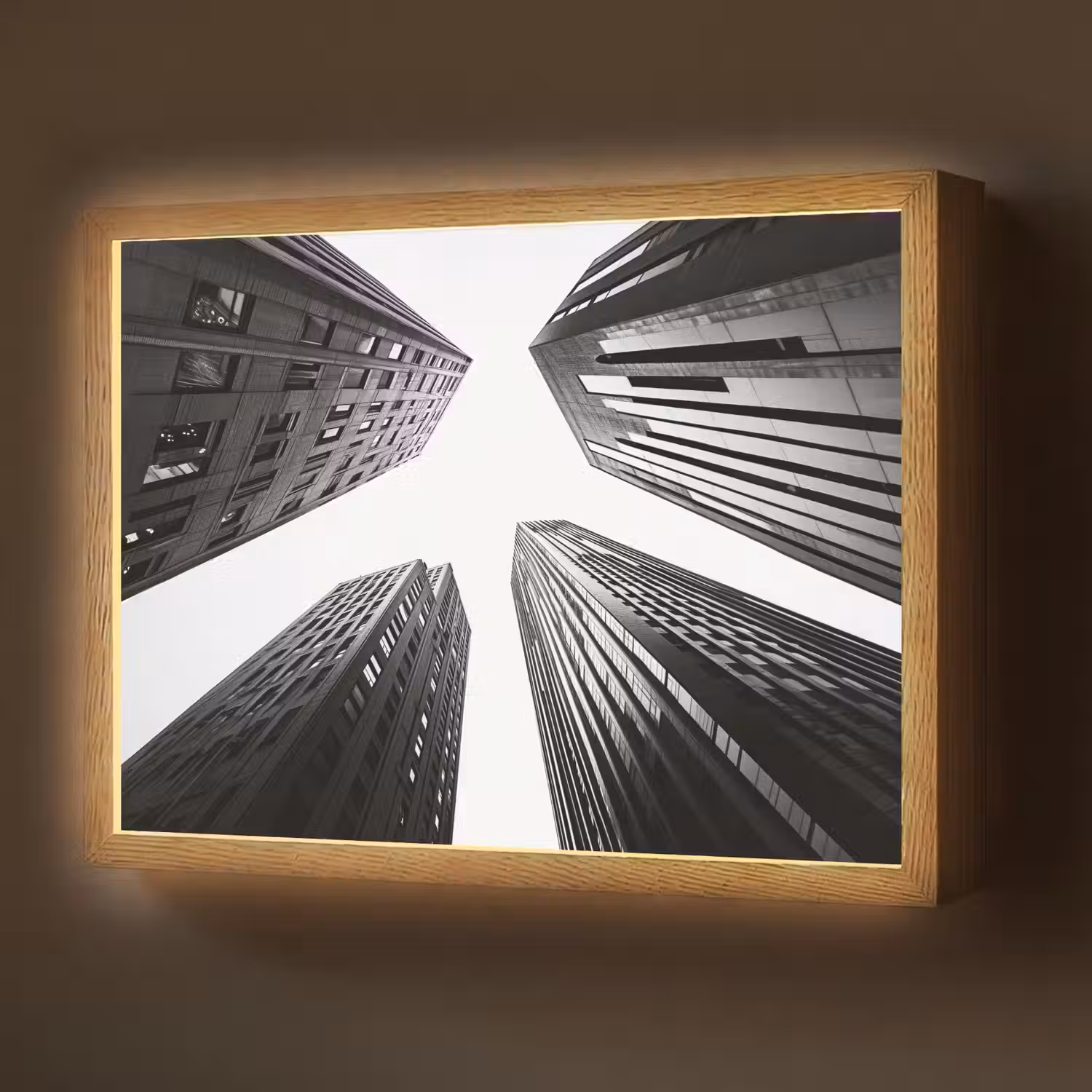 Gebouwen - Lucht - Zwart Light Box met batterij (Wandlamp) middel -z3d_website