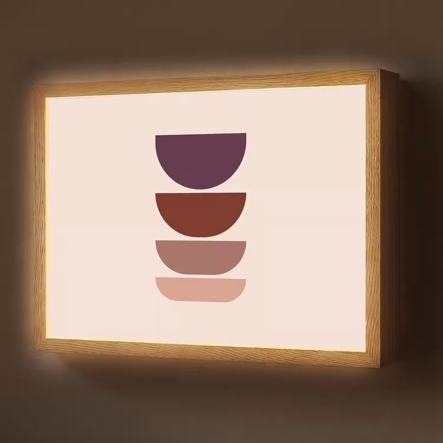 Harmonieus - Symmetrisch - Rood Light Box met batterij (Wandlamp) middel -z3d_website