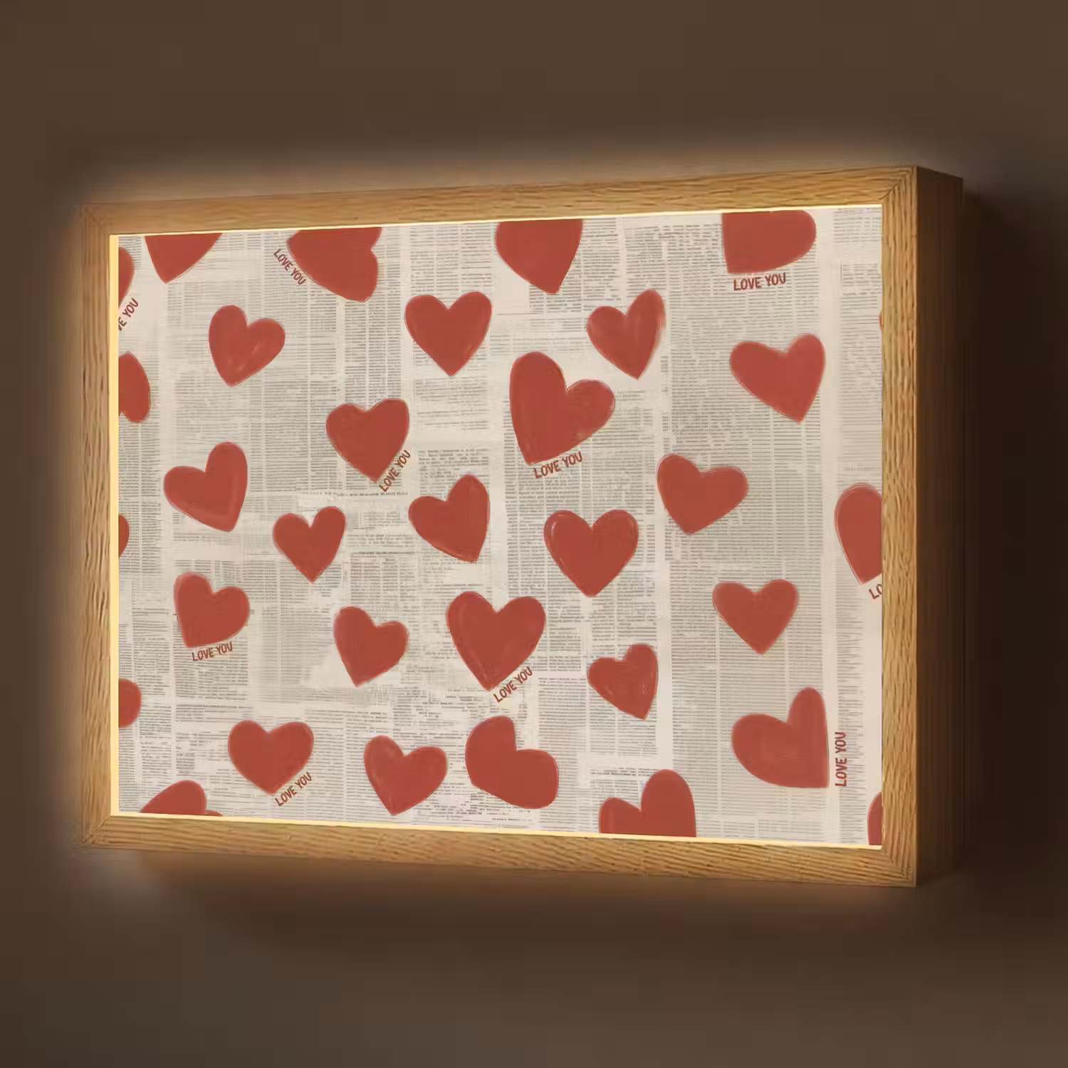 Hartjes - Krant - Loveyou Light Box met batterij (Wandlamp) middel -z3d_website