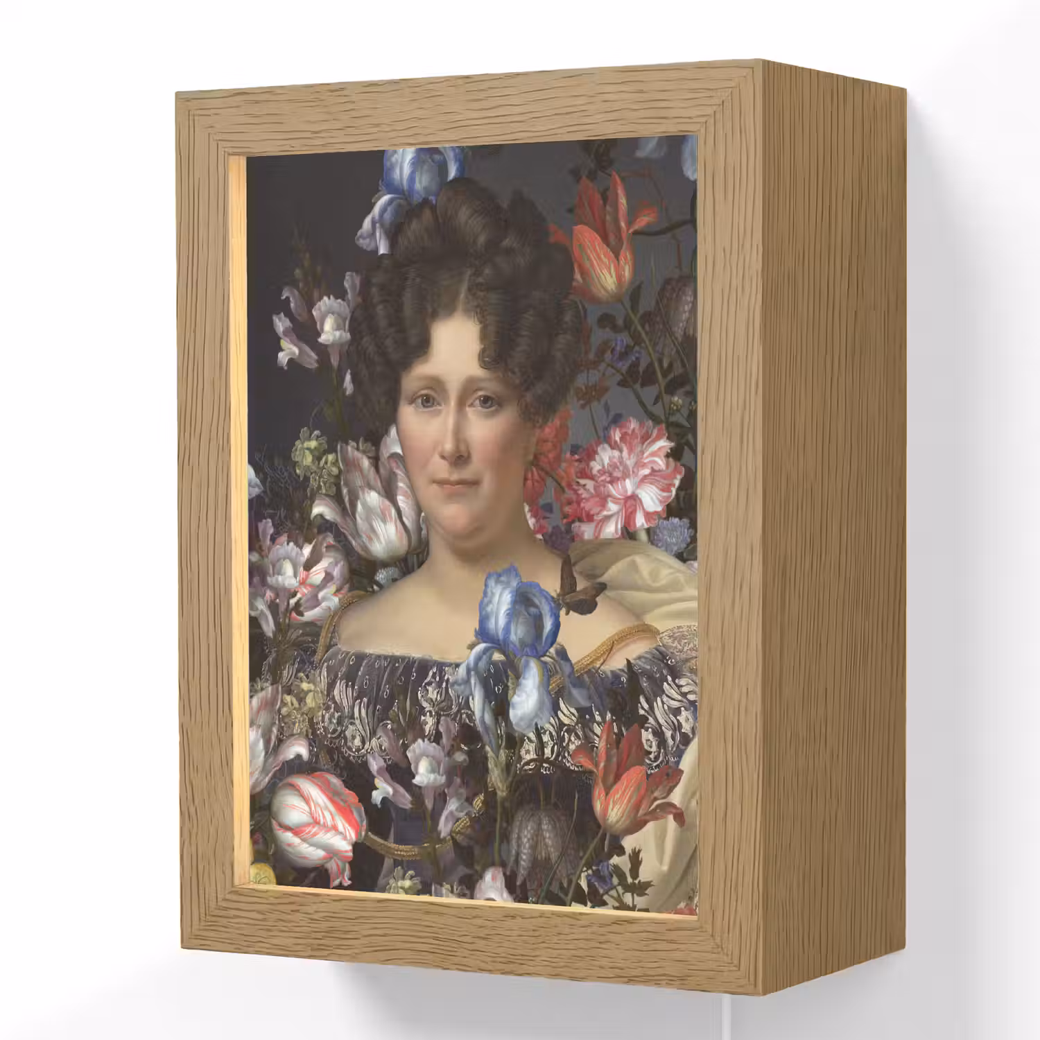Johanna Henriette Engelen - Dubois Drahonet - Bloemen Light Box met kabel (Wandlamp) klein -3d