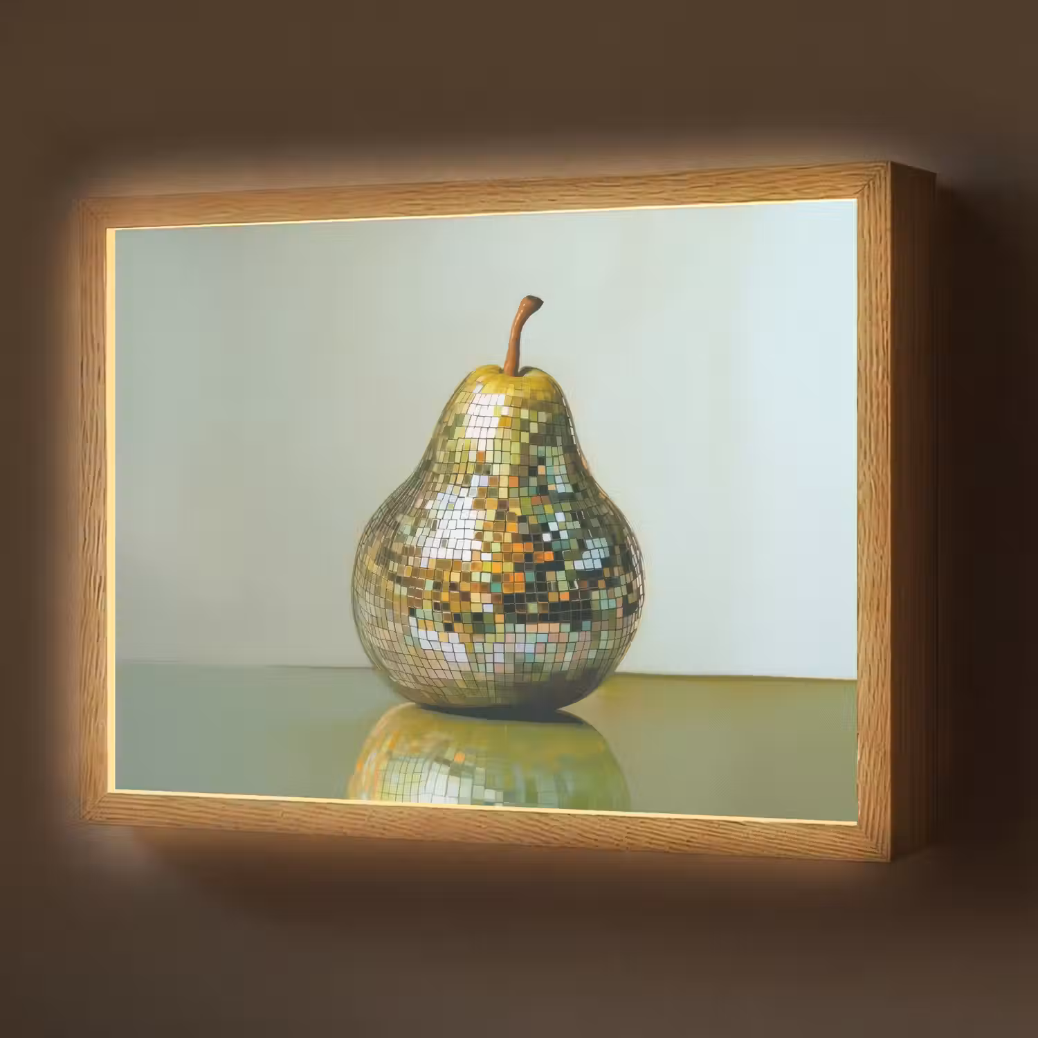 Fruit - Disco - Art - Glitter Light Box met batterij (Wandlamp) middel -z3d_website