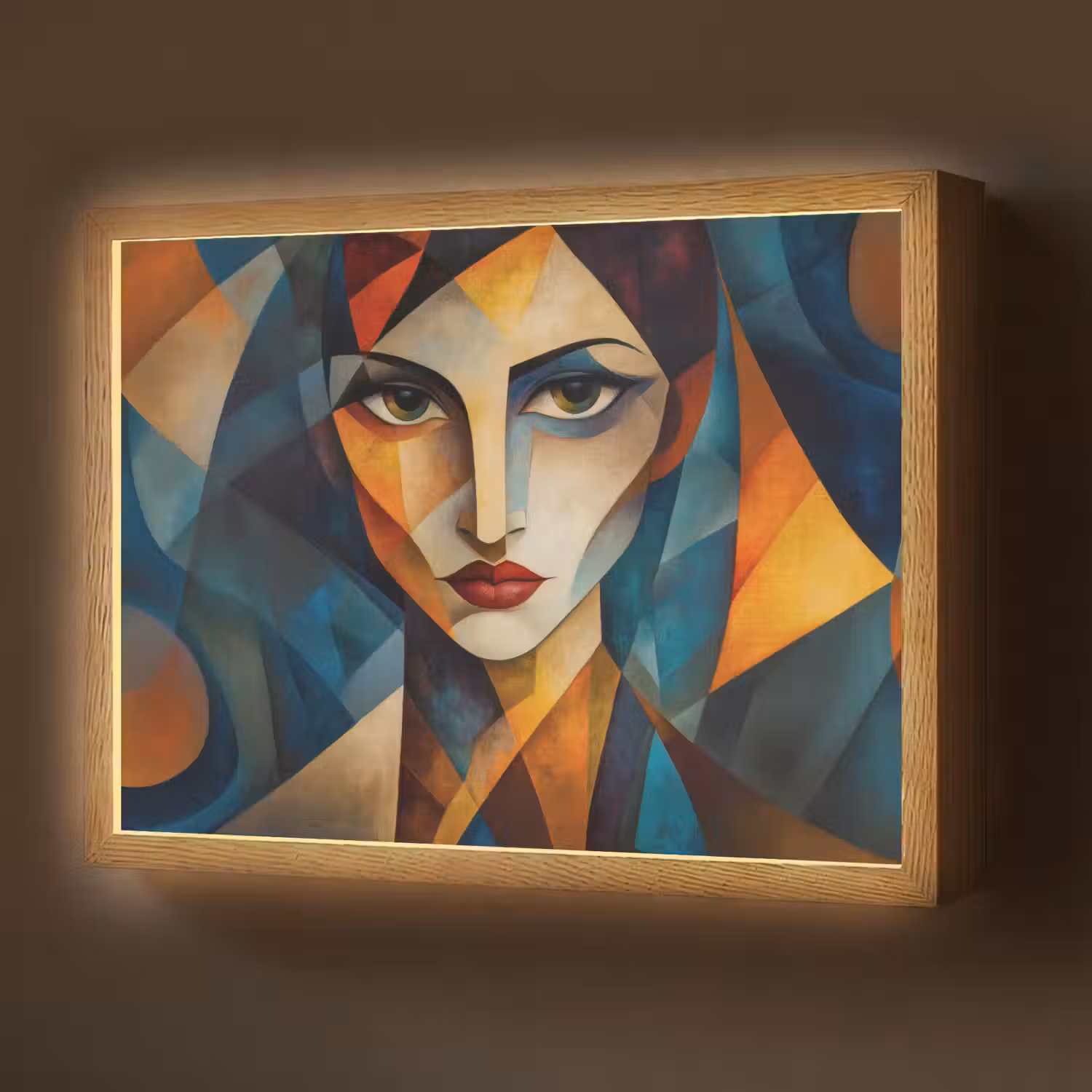 Portret - Abstract - Vormen Light Box met batterij (Wandlamp) middel -z3d_website