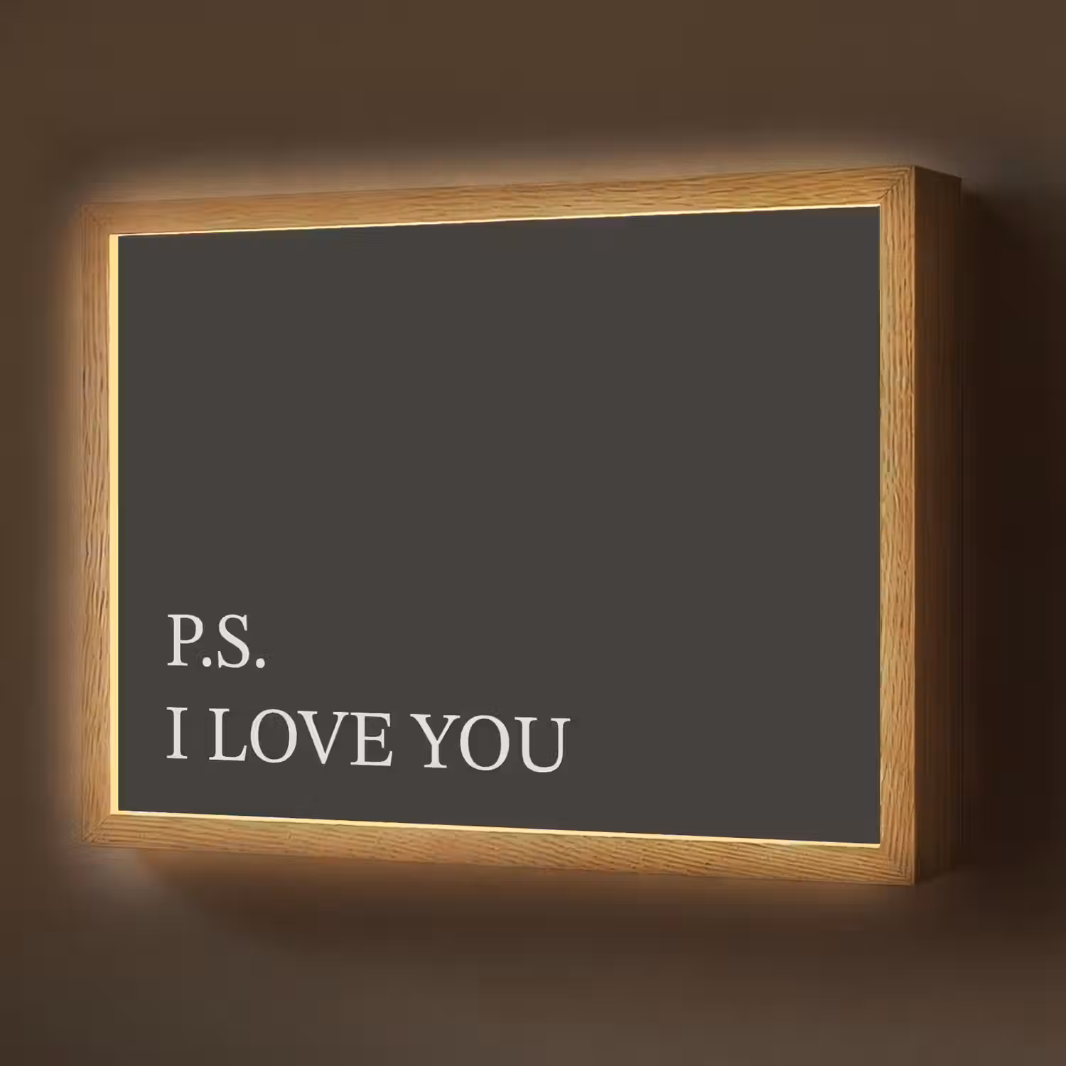 Zwart - Minimalistisch - Valentijn Light Box met batterij (Wandlamp) middel -z3d_website