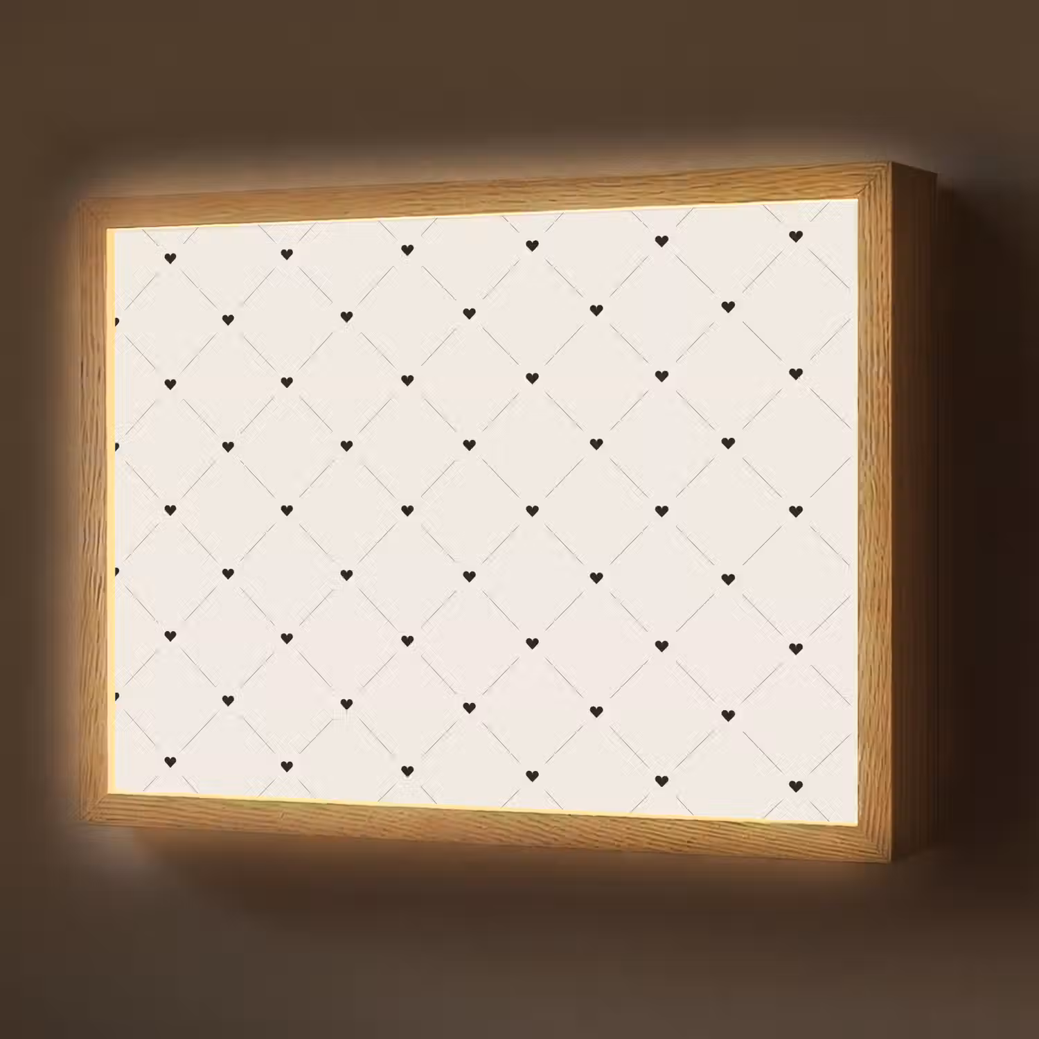 Streep - Hart - Wit - Zwart Light Box met batterij (Wandlamp) middel 907 -z3d_website