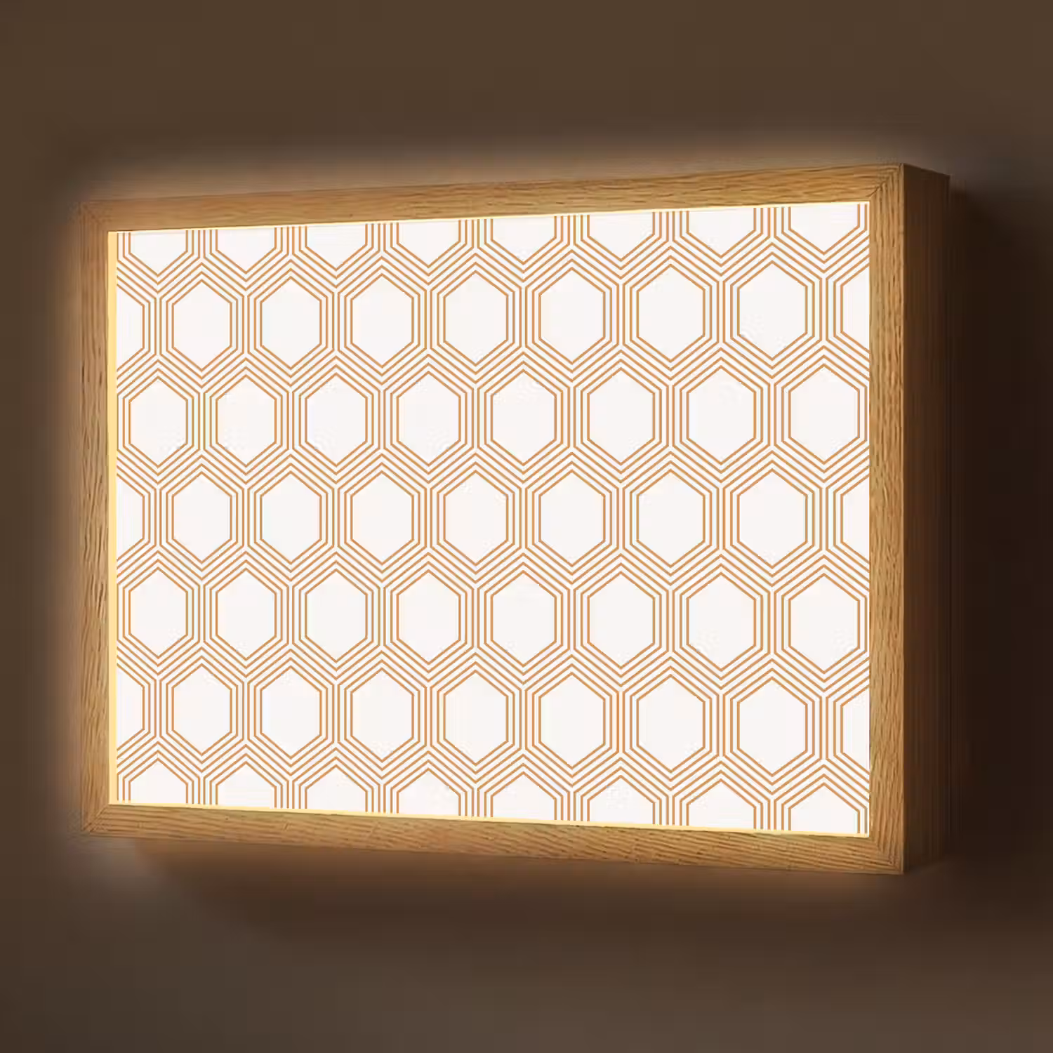 Wit - Patroon - Symmetrisch - Modern Light Box met batterij (Wandlamp) middel 907 -z3d_website