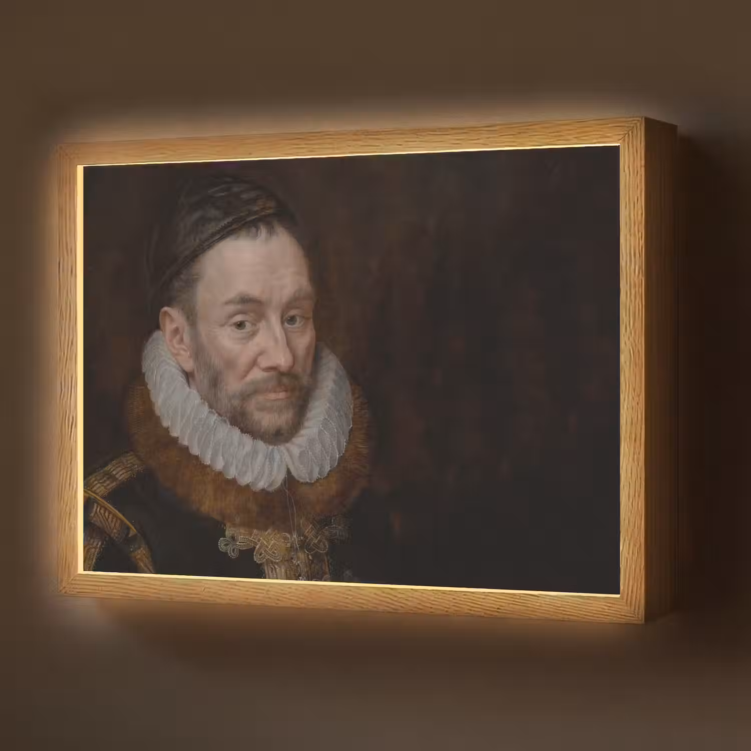Willem van Oranje - Schilderij - Oude meesters - Kunst Light Box met batterij (Wandlamp) middel -z3d_website