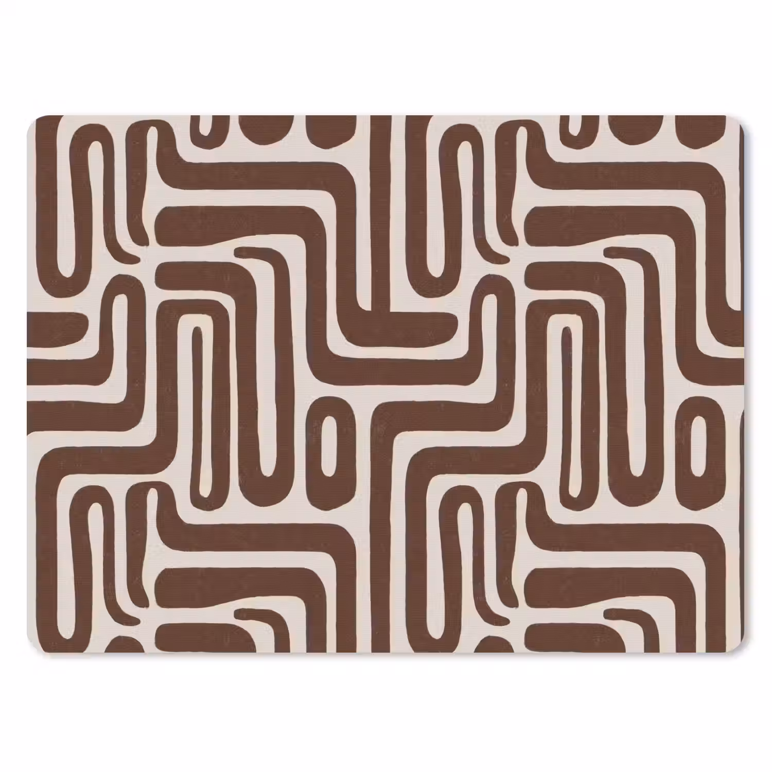 Abstract - Patroon - Bruin muismat rubber klein 262 -3d