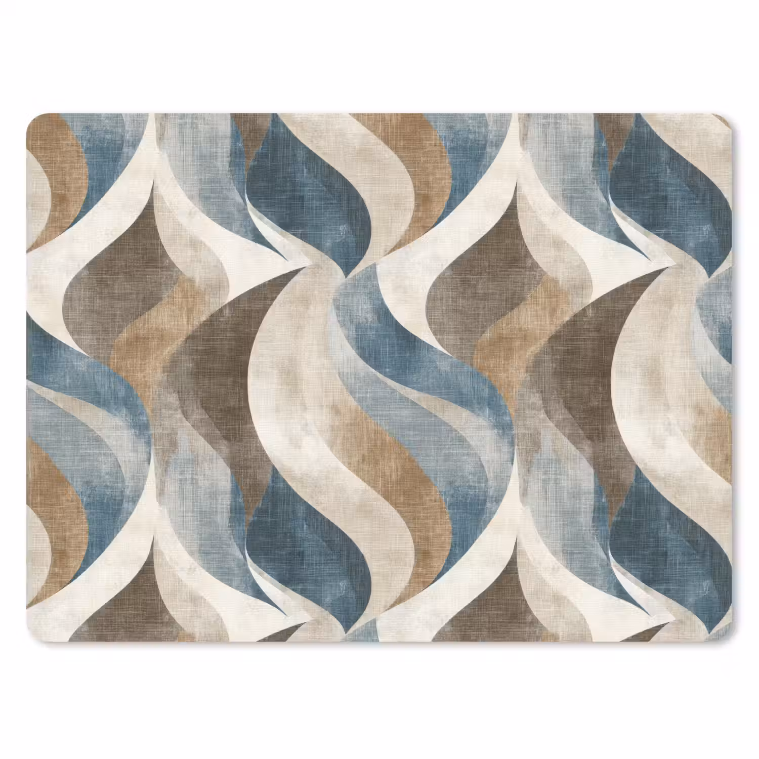 Abstract - Golven - Kleurrijk muismat rubber klein 262 -3d