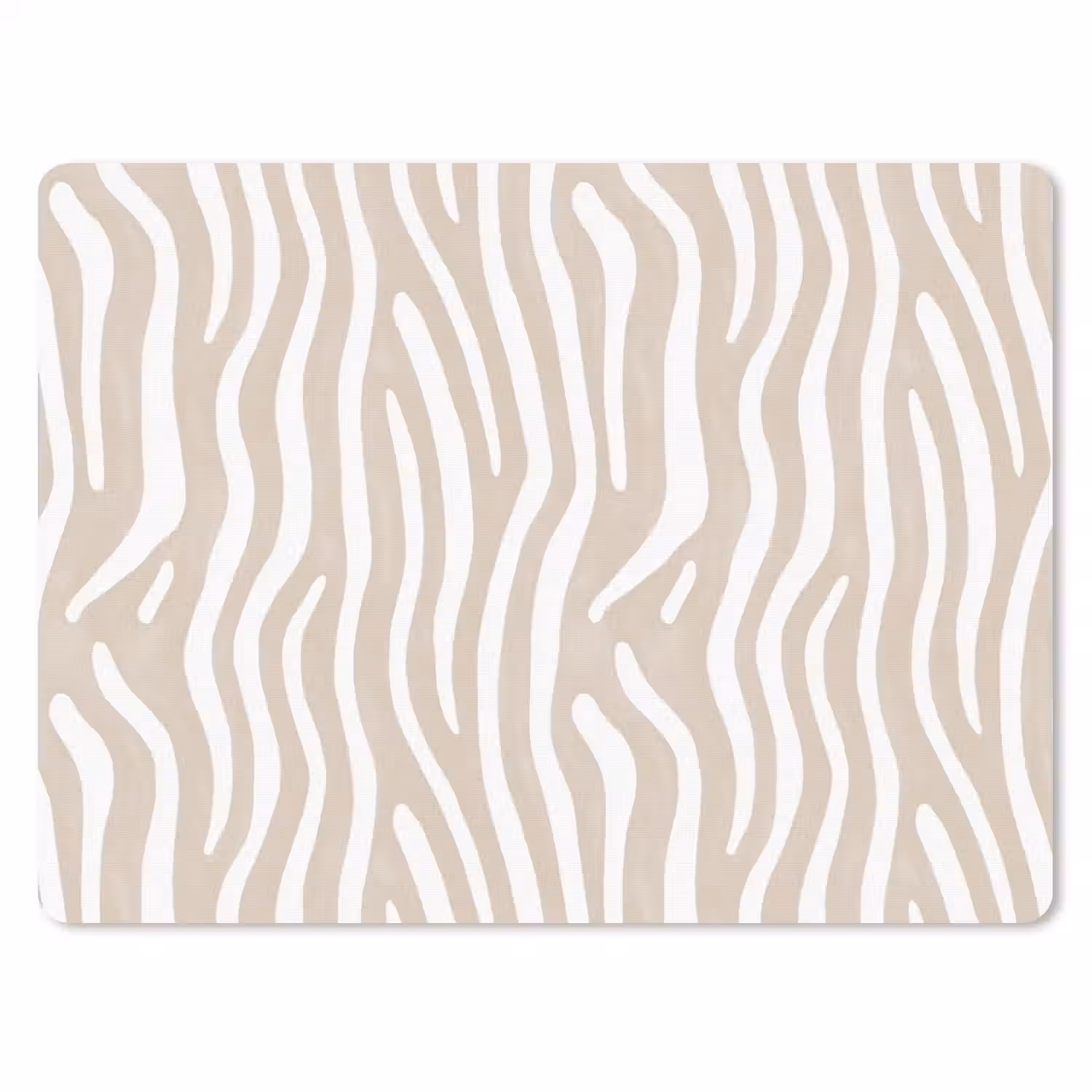 Abstract - Zebra - Beige muismat rubber klein 262 -3d