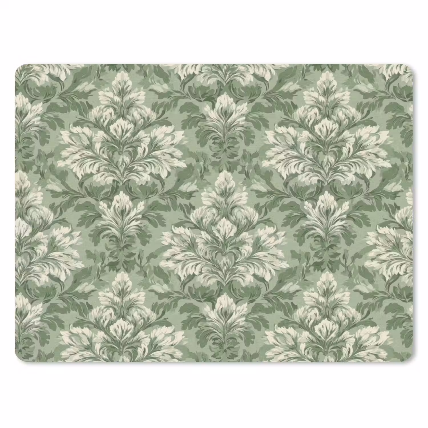 Sierlijk - Lichtgroen - Planten - Patroon - Getailleerd muismat rubber klein 262 -3d