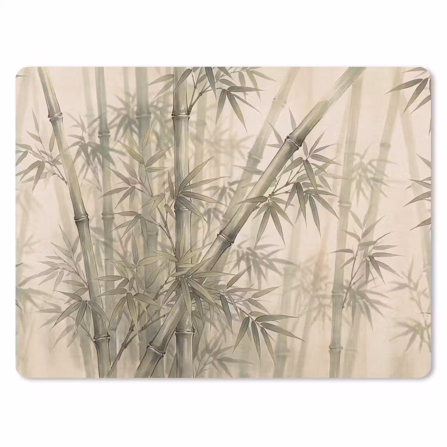 Bamboe - Bladeren - Aziatisch - Groen - Natuur muismat rubber klein -3d