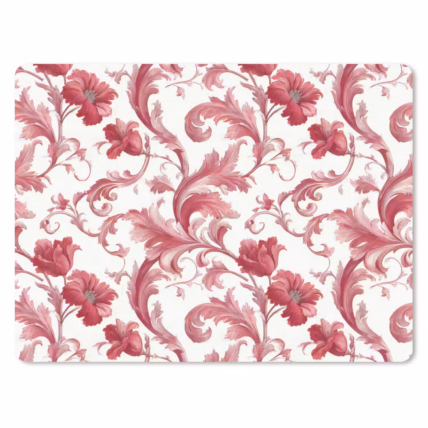Barok - Patroon - Rood muismat rubber klein 262 -3d