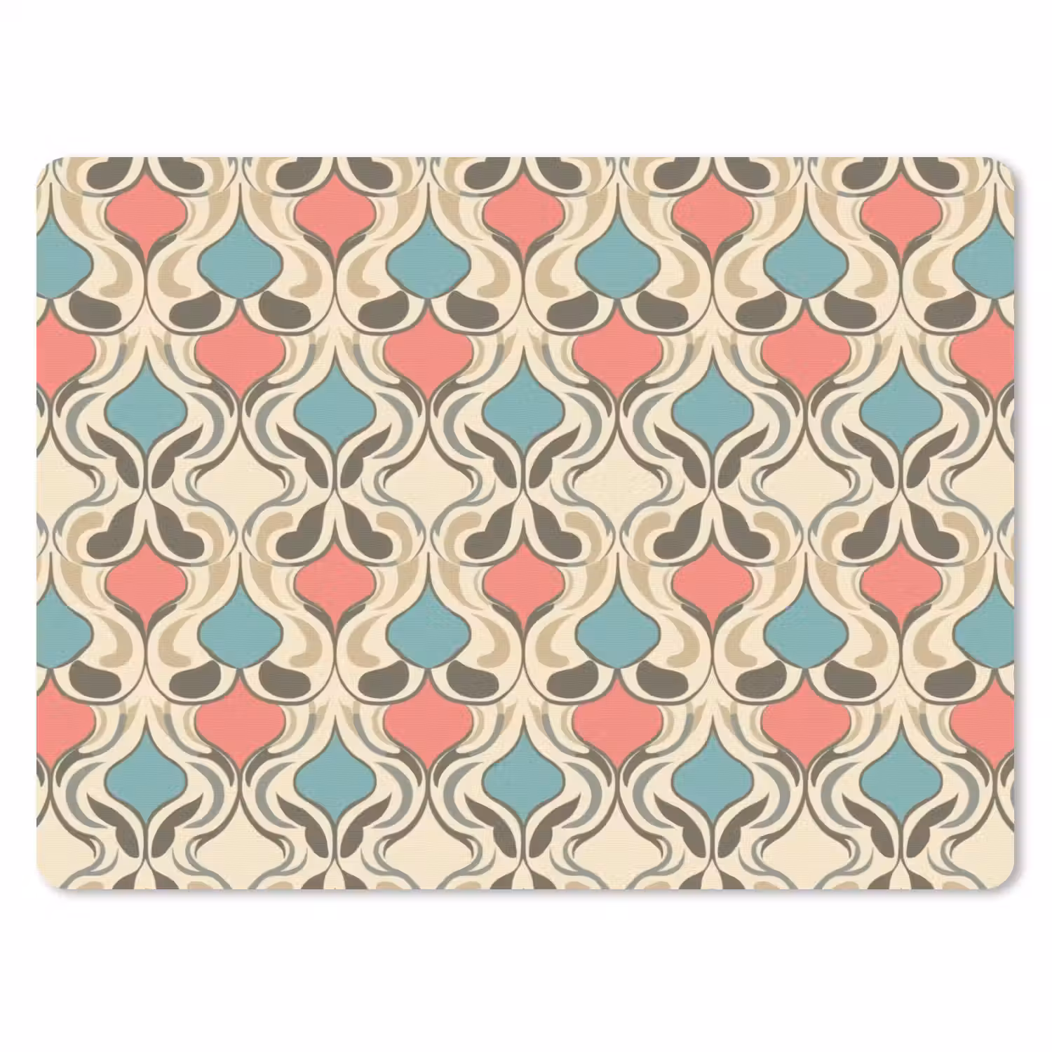 Barok - Retro - Kleurrijk muismat rubber klein 262 -3d