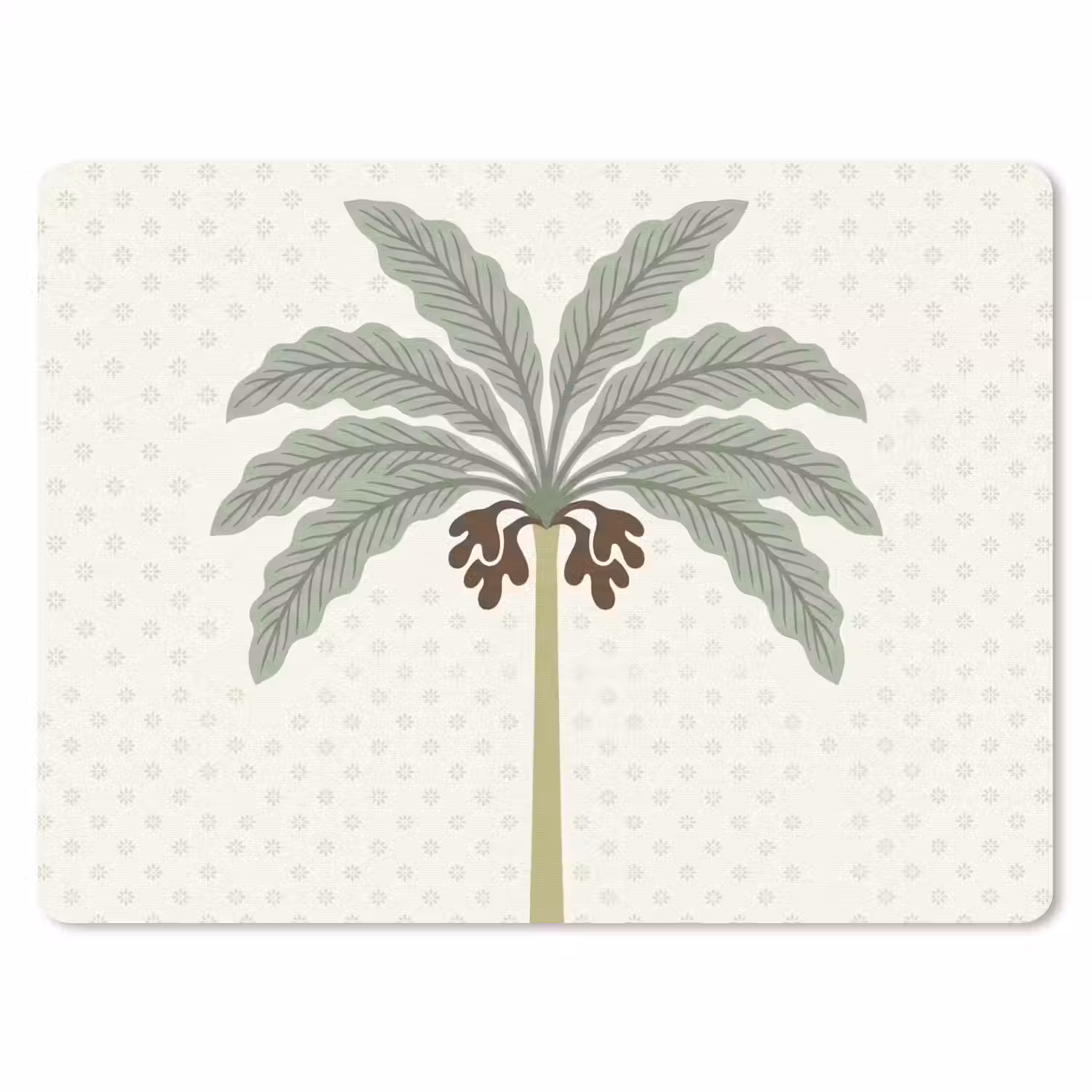 Boom - Bladeren - Groen - Decoratief - Beige muismat rubber klein -3d