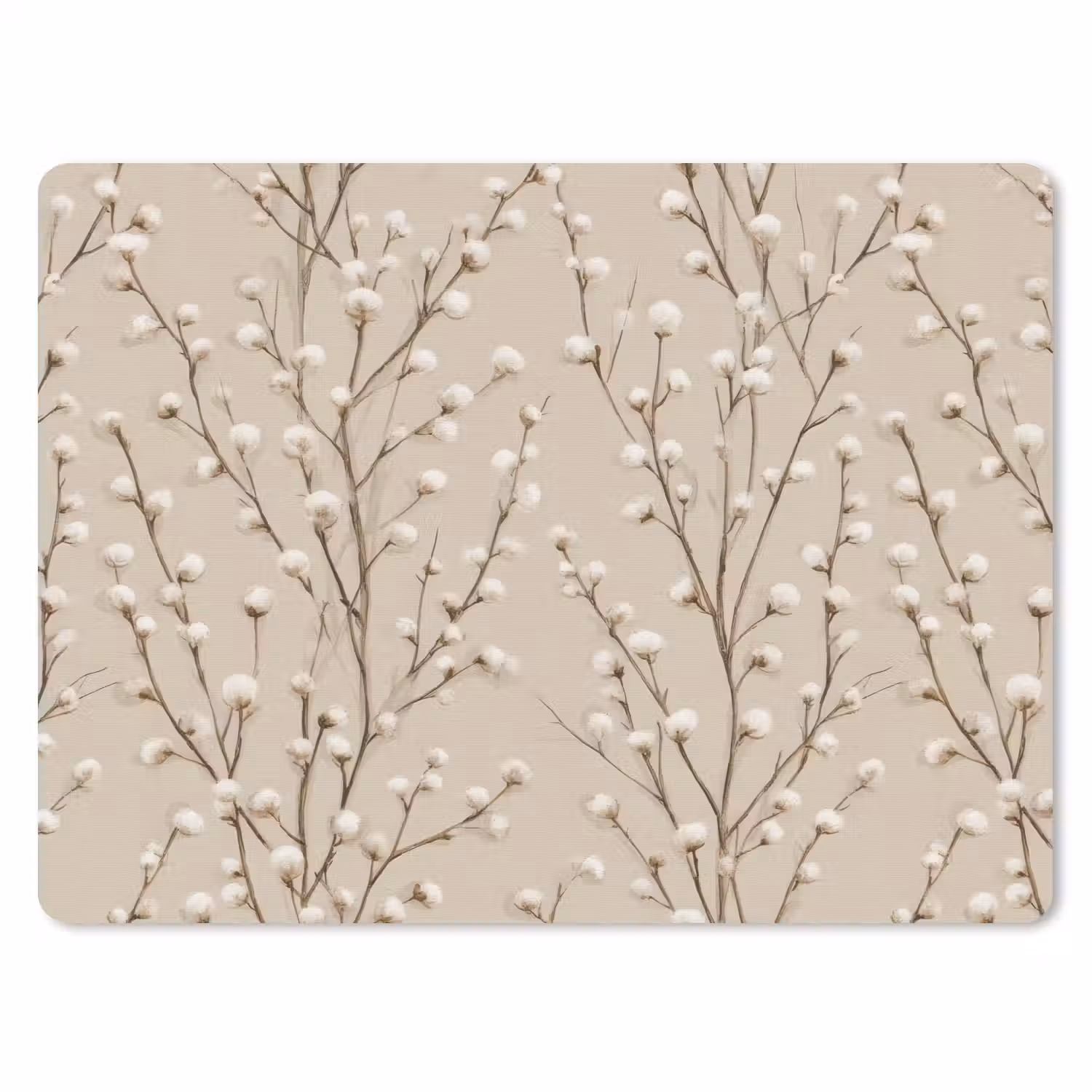 Katoen - Natuur - Taupe muismat rubber klein 262 -3d