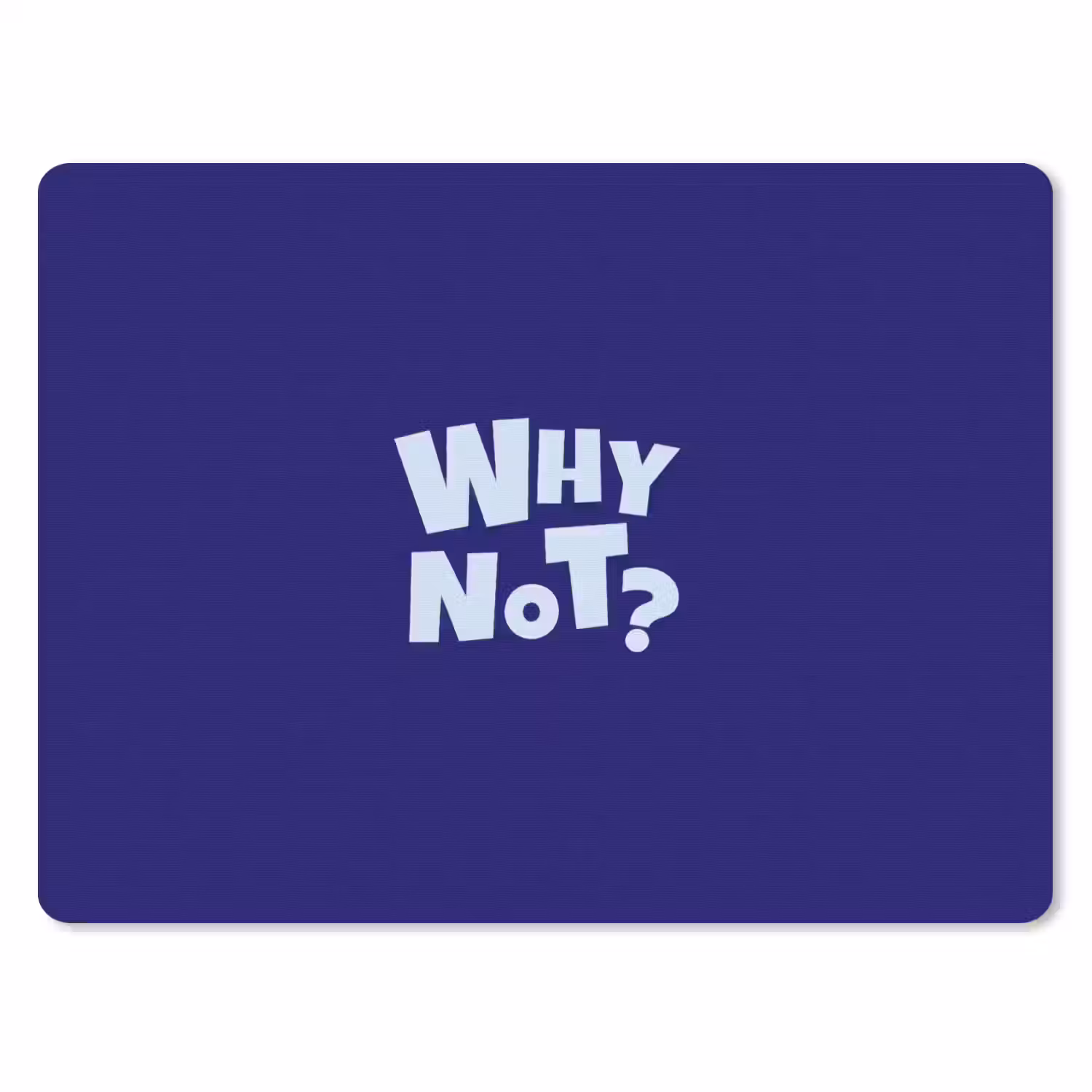 Blauw - Why not - Minimalistisch muismat rubber klein -3d