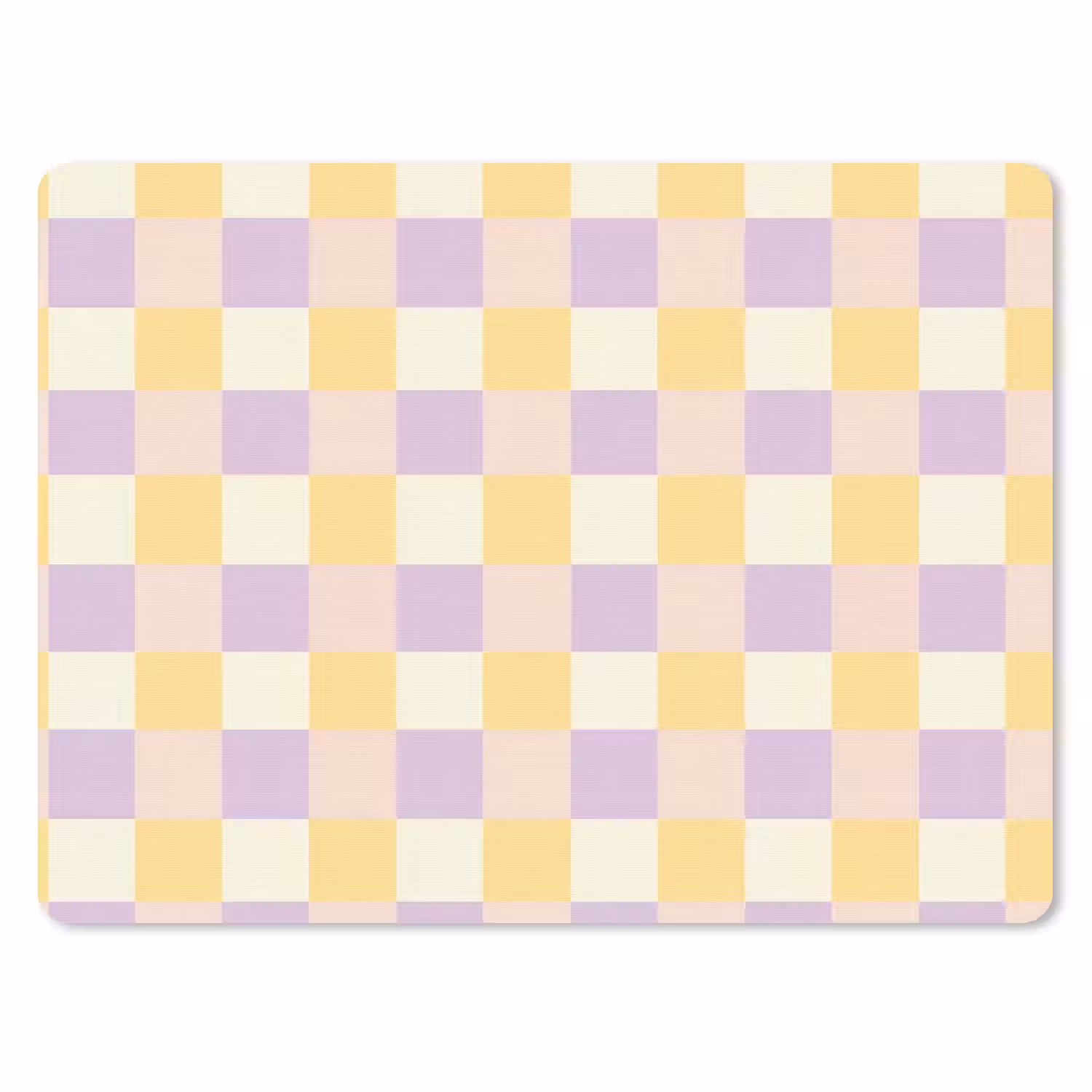 Blokjes - Lila - Geel muismat rubber klein 262 -3d