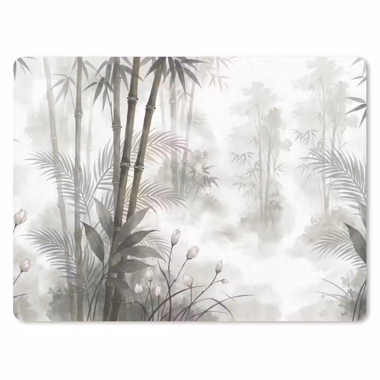 Bloemen - Knop - Tuin - Illustratie - Wit muismat rubber klein -3d