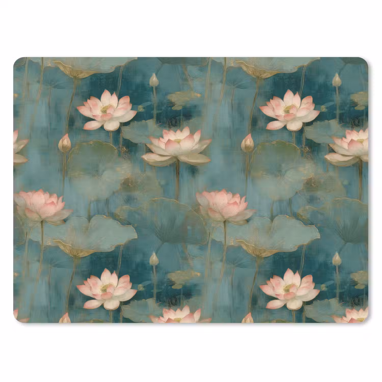 Botanisch - Bloemen - Roze muismat rubber klein 262 -3d