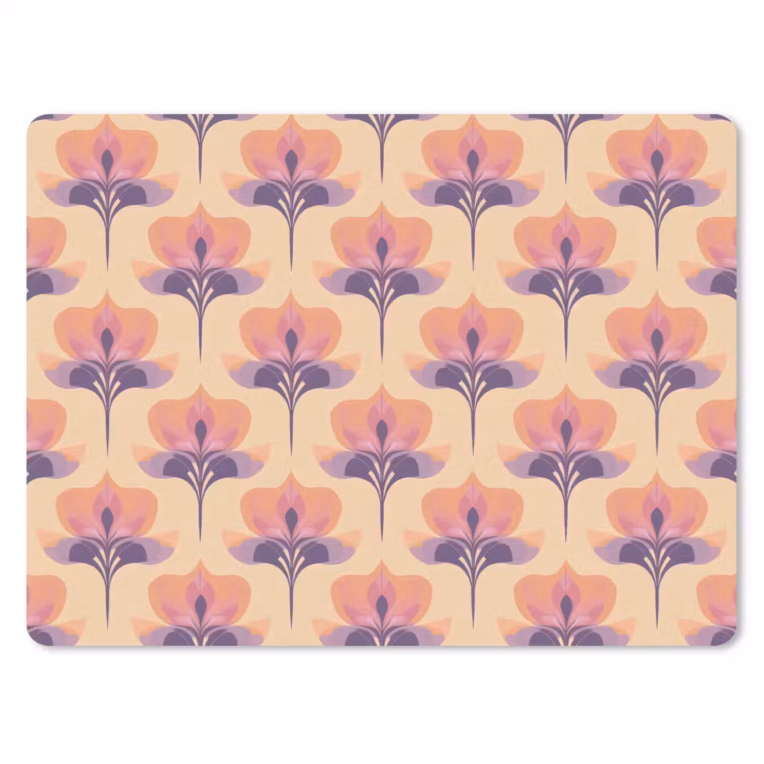 Botanisch - Patroon - Pastel muismat rubber klein 262 -3d