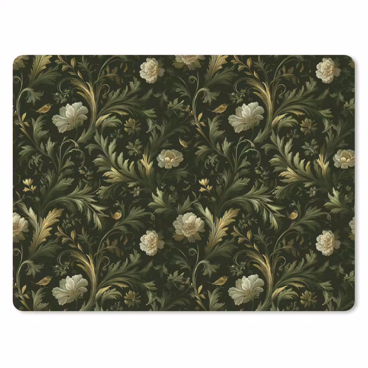 Botanisch - Naadloos - Bloemen muismat rubber klein 262 -3d