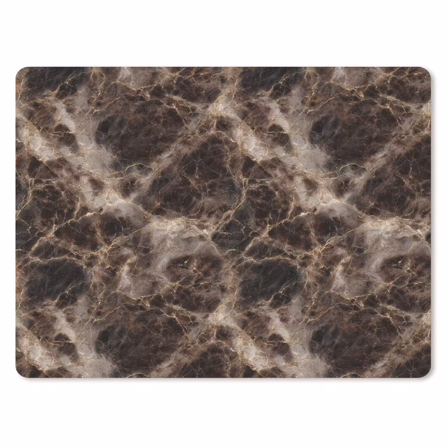 Bruin - Goud - Marmer muismat rubber klein 262 -3d
